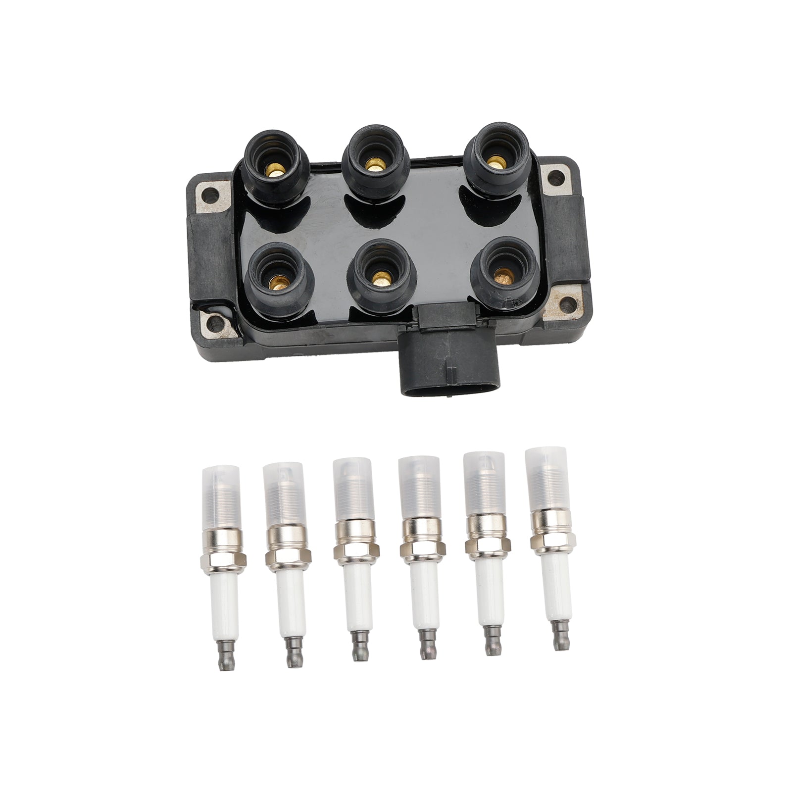 Bobine d'allumage Ford Taurus V6 3,2 l 1993-1995 + 6 bougies d'allumage + 6 fils FD480 DG452 90TF12029A