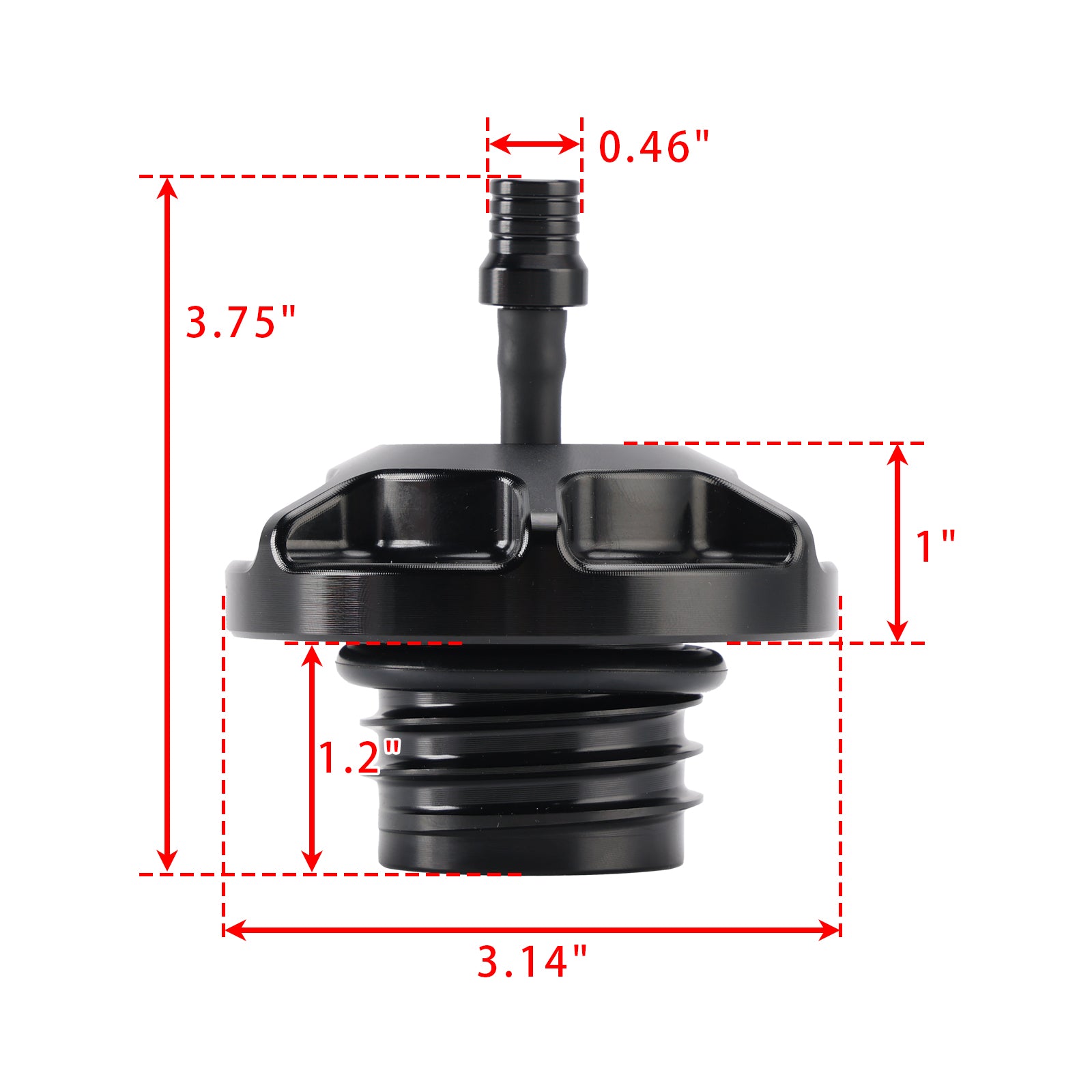 Bouchon de réservoir d'essence en aluminium avec tuyau de ventilation pour Softail Low Rider S ST Touring