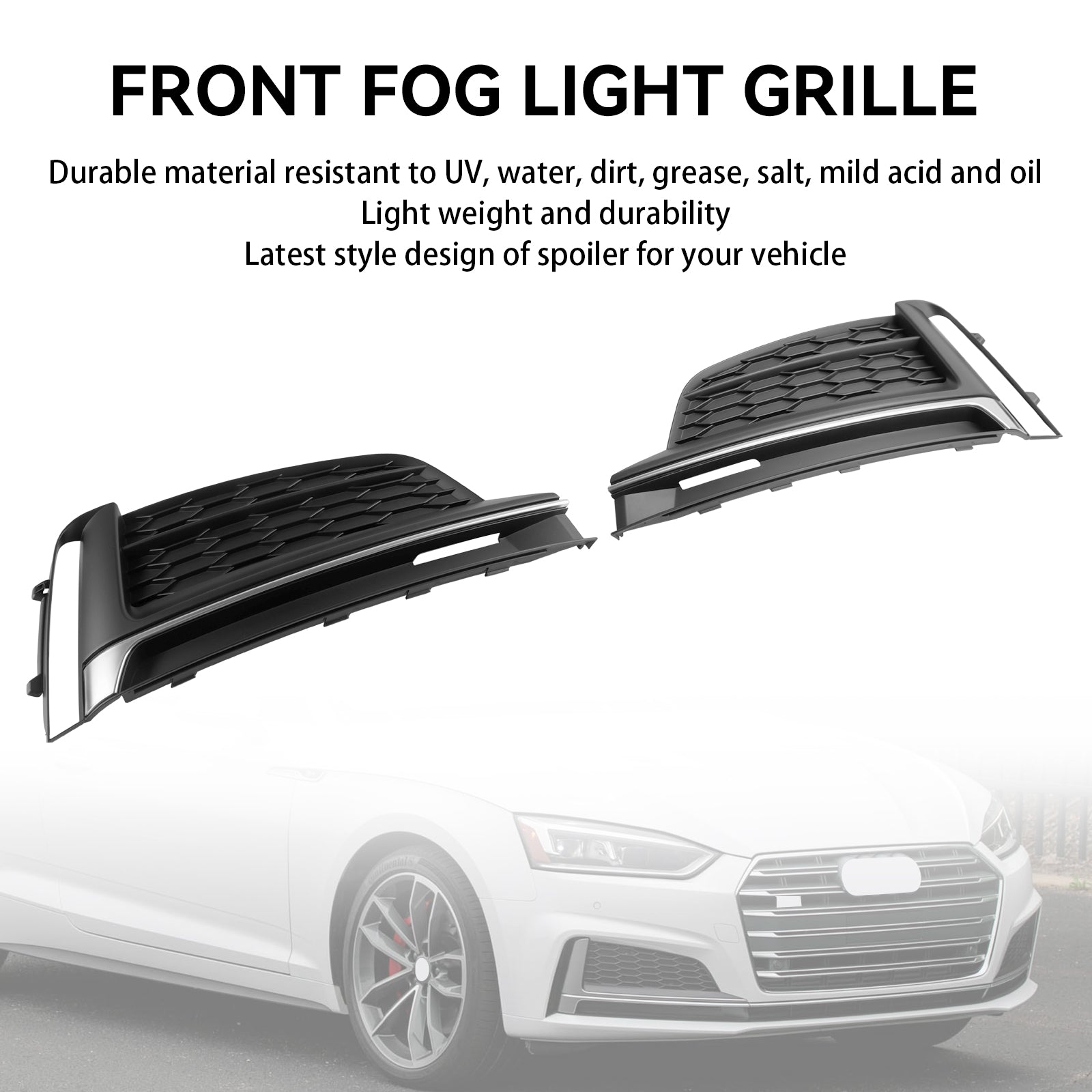 2 stks voor bumper mist lichte hoes trim voor Audi A5 S-Line S5 2018-2019