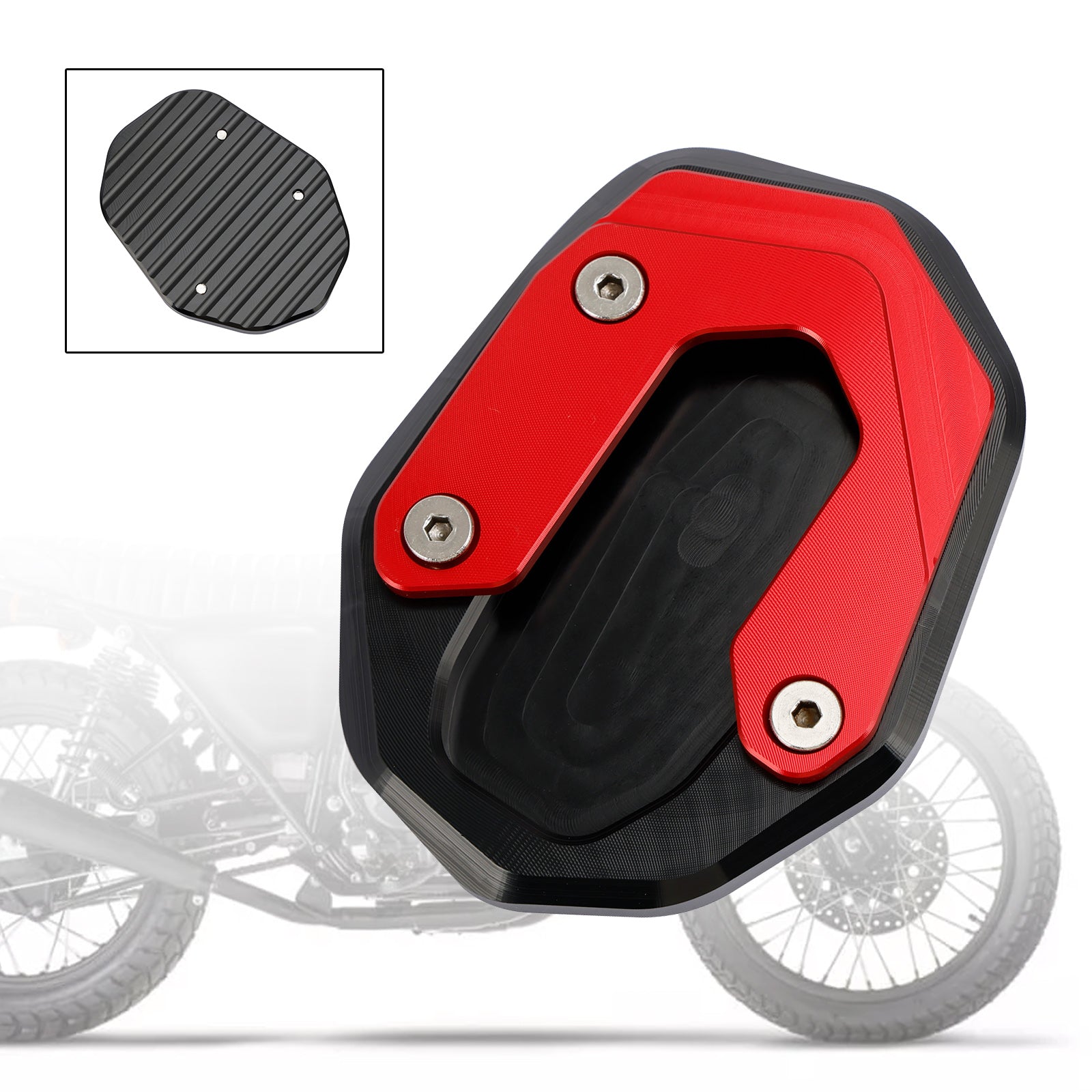 Ampliar Placa de extensión de caballete lateral para Ducati Scrambler 800/1100 15-20