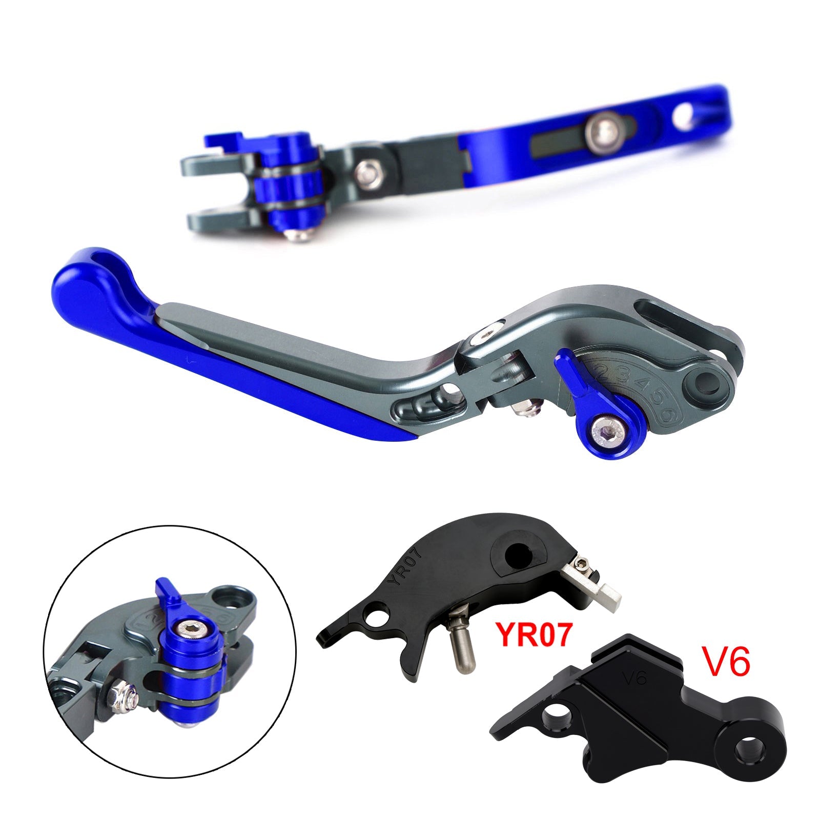Levier de frein et d'embrayage réglable compatible avec YAMAHA XSR900 XSR900GP MT-09 2024-2025