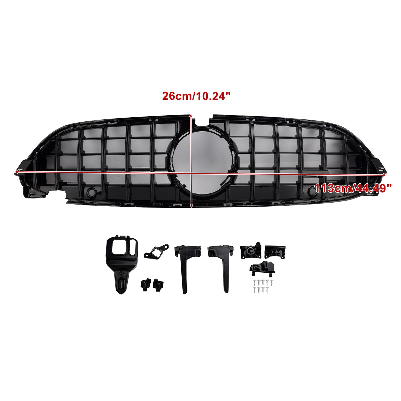 Calandre de pare-chocs avant noire pour Mercedes-Benz Classe CLE W236 C236 (2024-2026).