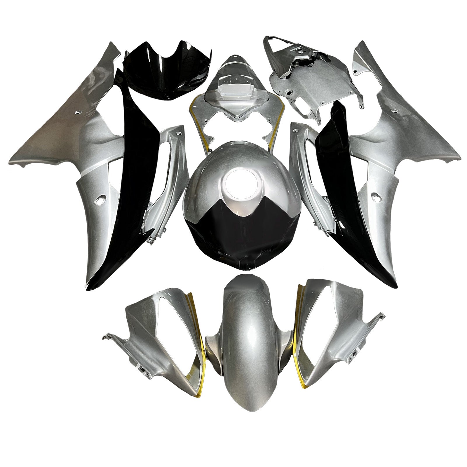 Kit de carénage injecté en plastique ABS pour Yamaha YZFR6 YZF-R6 2008-2016