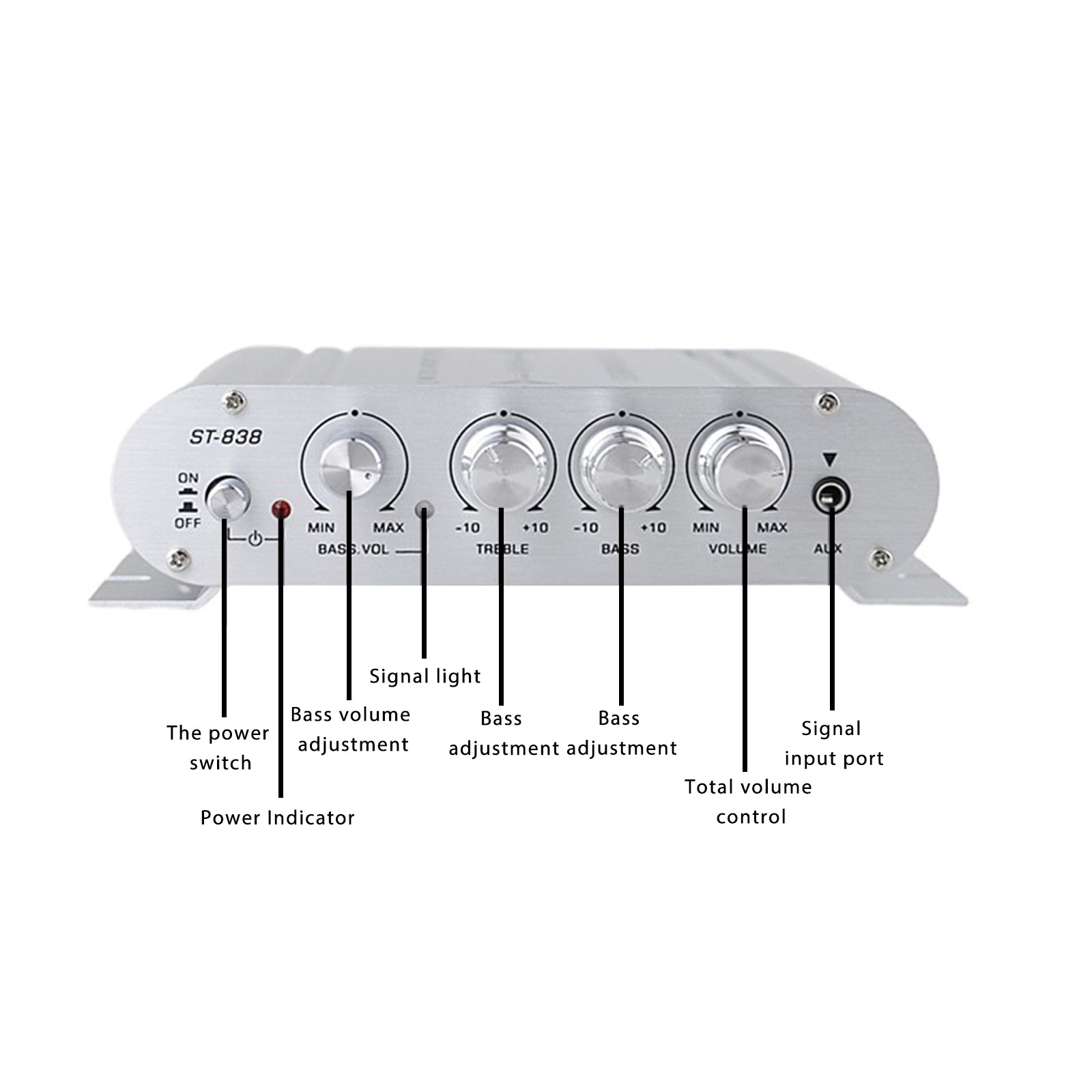 12V 2,1 kanali 400 vatov avto stereo mp3 radio booster hifi radio