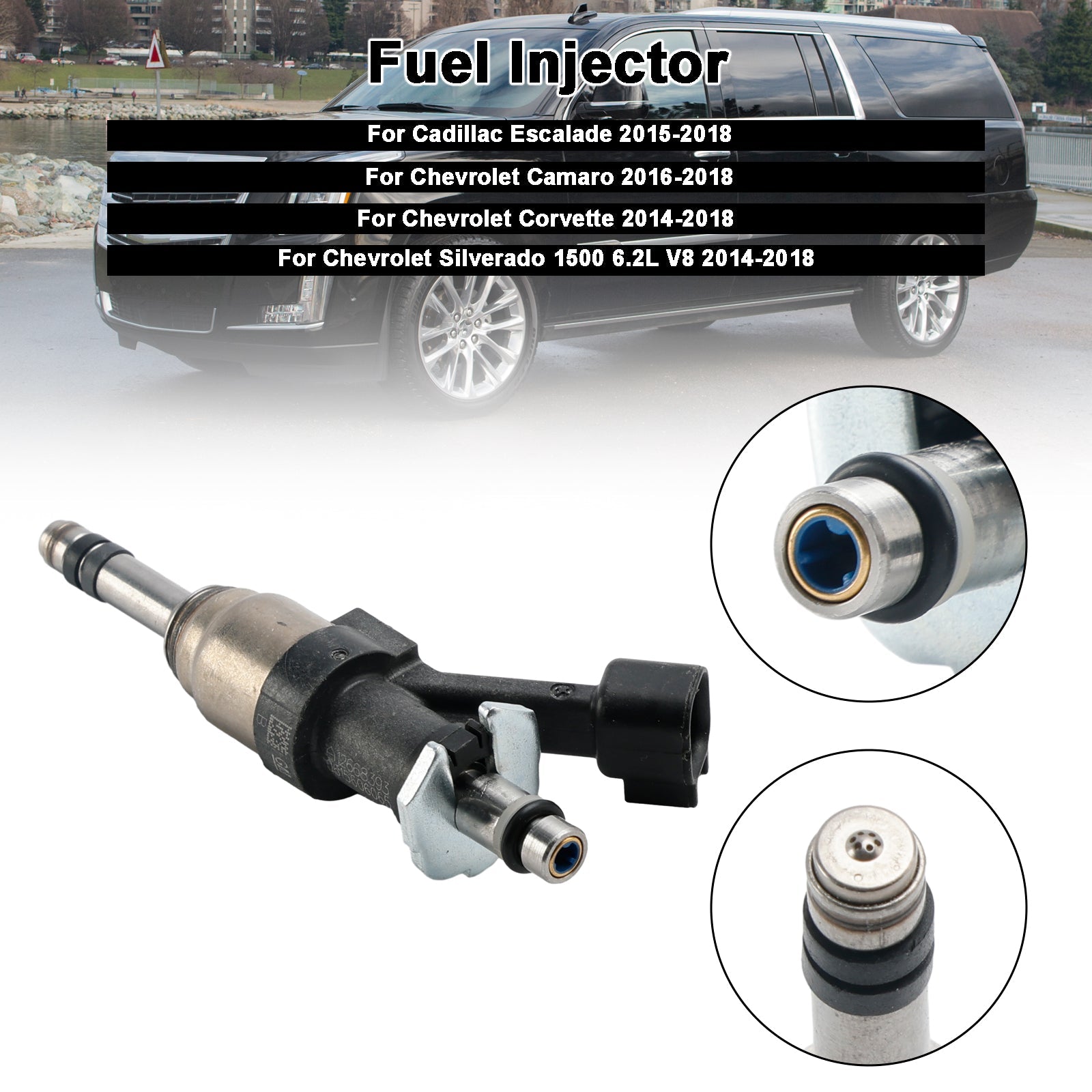 1 injecteur de carburant 12668393 pour Cadillac Escalade 2015-2018 pour Camaro 16-18