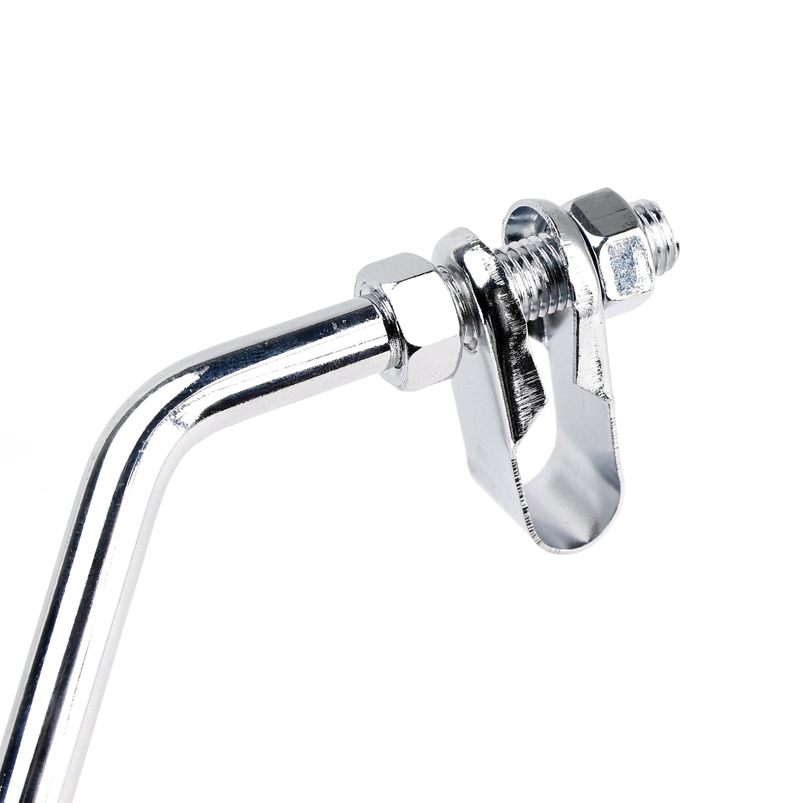 Paar universele chromen klemmontage motorfietsspiegels, rond, voor 7/8" sturen