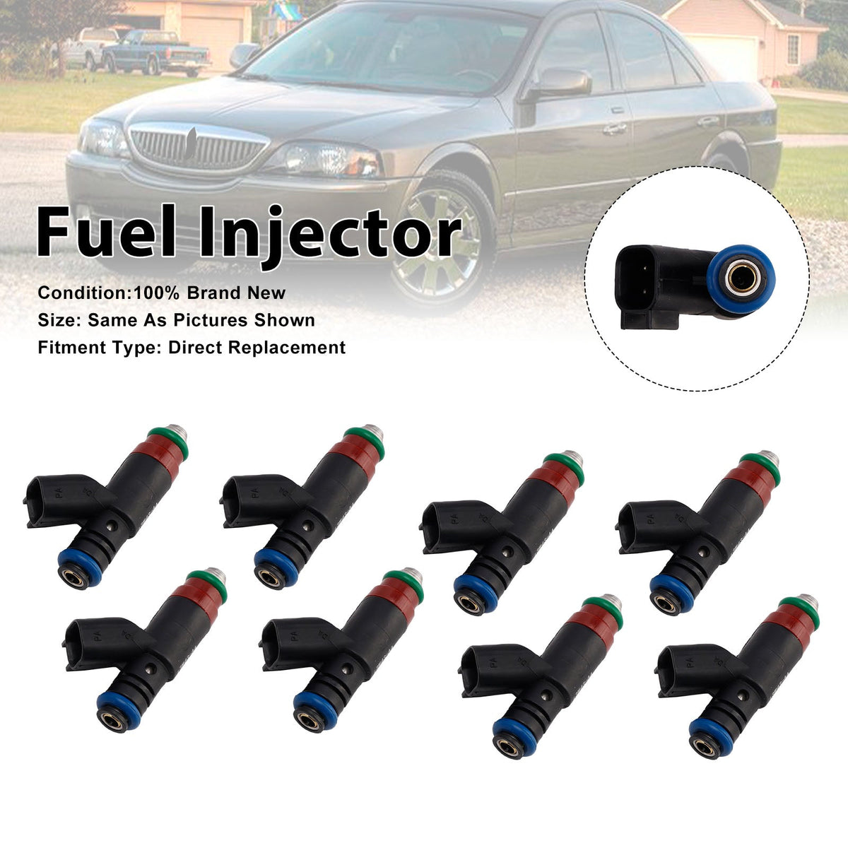 8 injecteurs de carburant 3W43-AA pour Ford Thunderbird 3.9L V8 (2003-2005)
