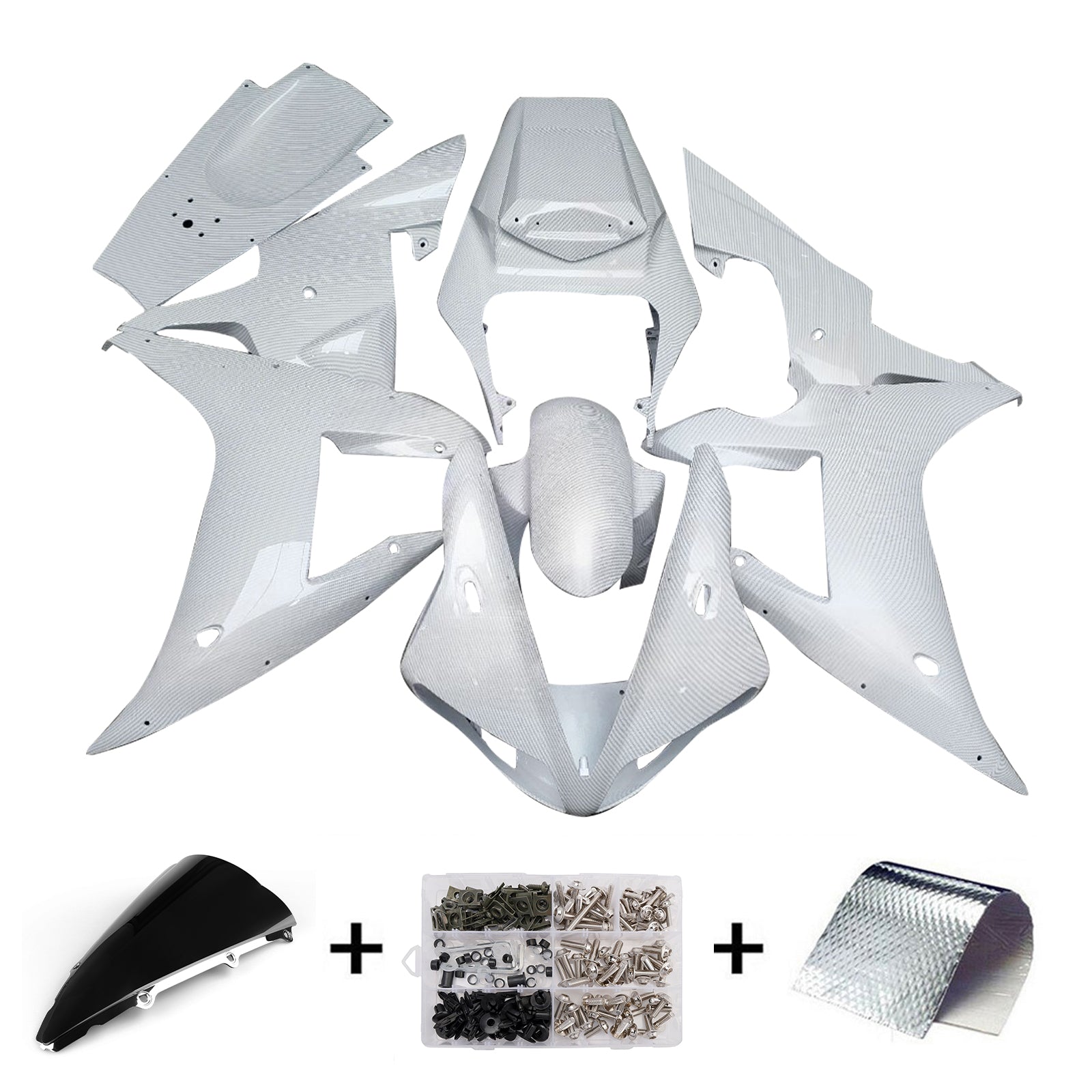 Kit carenatura iniettata in plastica ABS per Yamaha YZFR1 YZF-R1 2002-2003