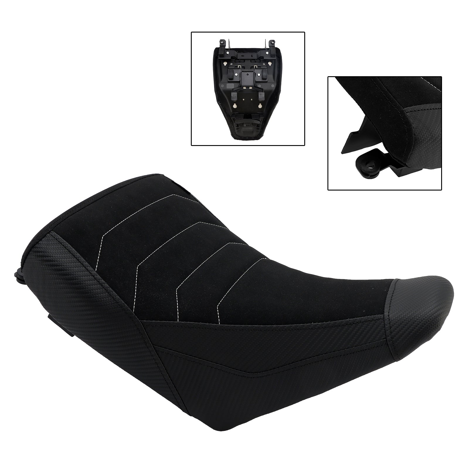 Rdeče-rumen sovoznikov sedež Raider za Suzuki V-Strom DL1050 (2023-2025).