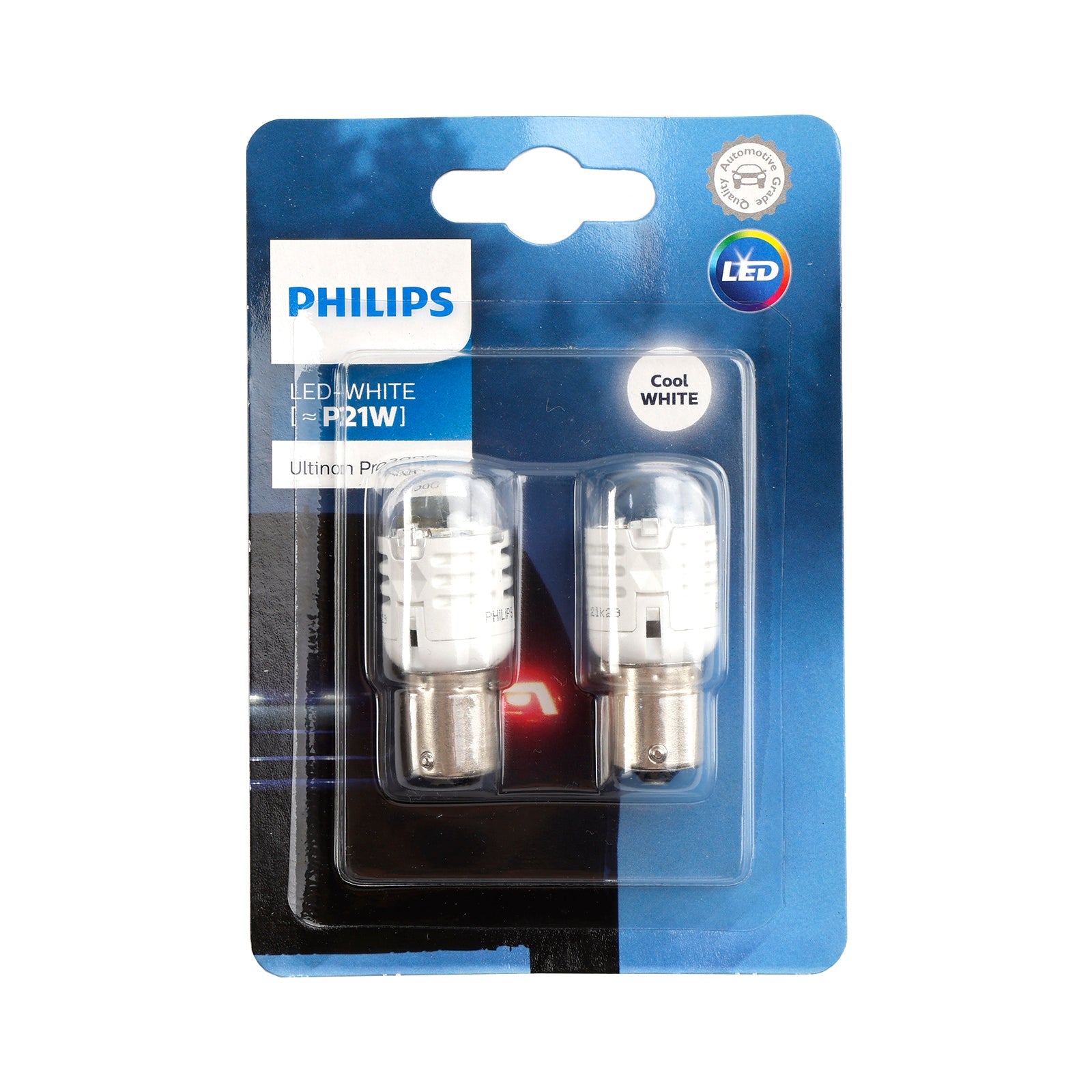 Ultinon Pro3000 P21W 11498U30CW White LED -majakka Philips -autolle