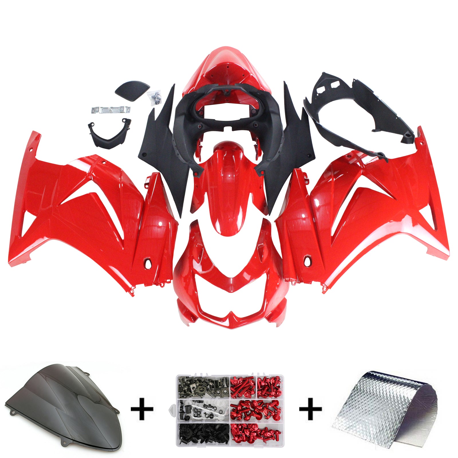 Kit di carenatura in plastica ABS per Kawasaki EX250/NINJA250R 2008-2012