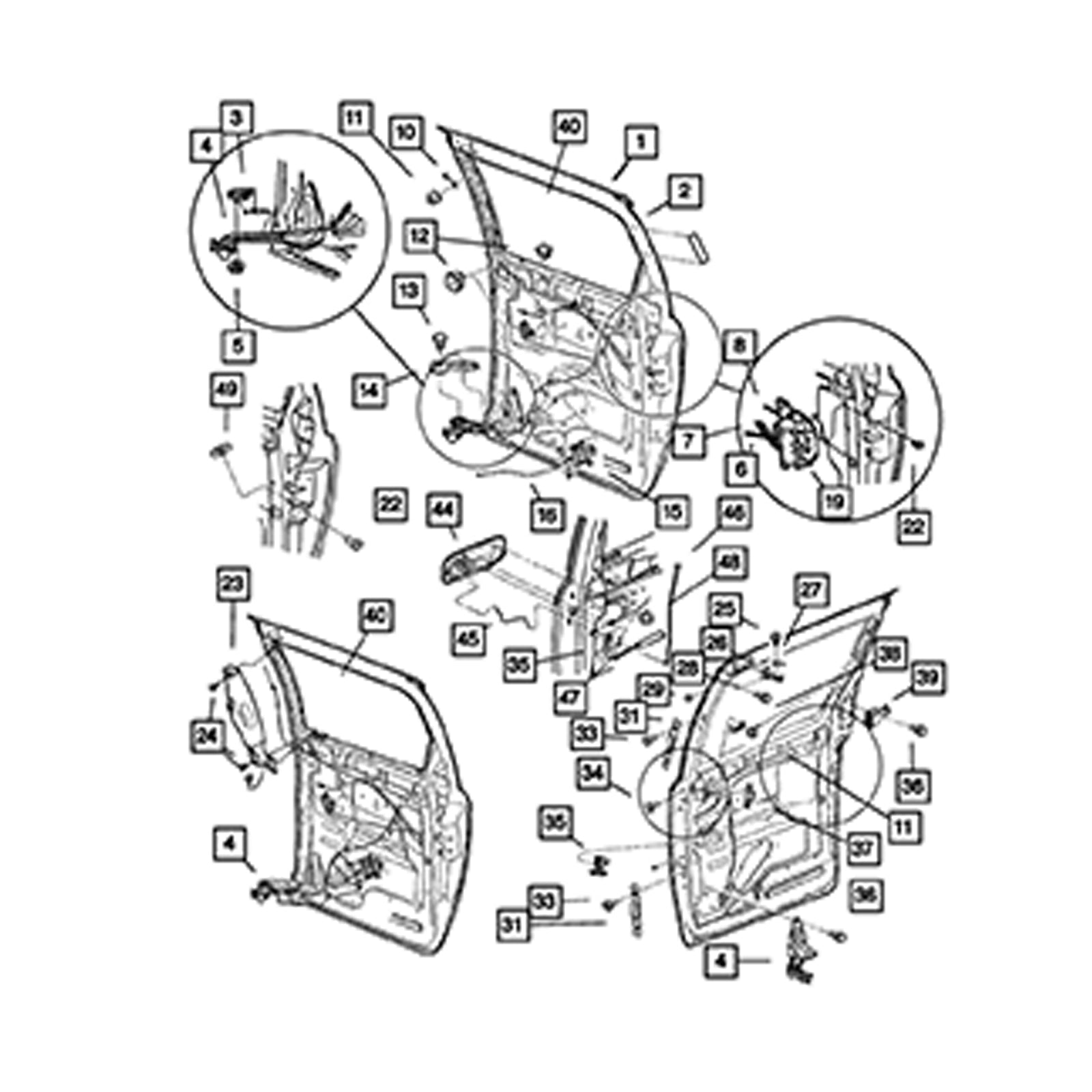 Roulette de porte coulissante centrale droite 4894036AE pour Chrysler Voyager 2001-2008