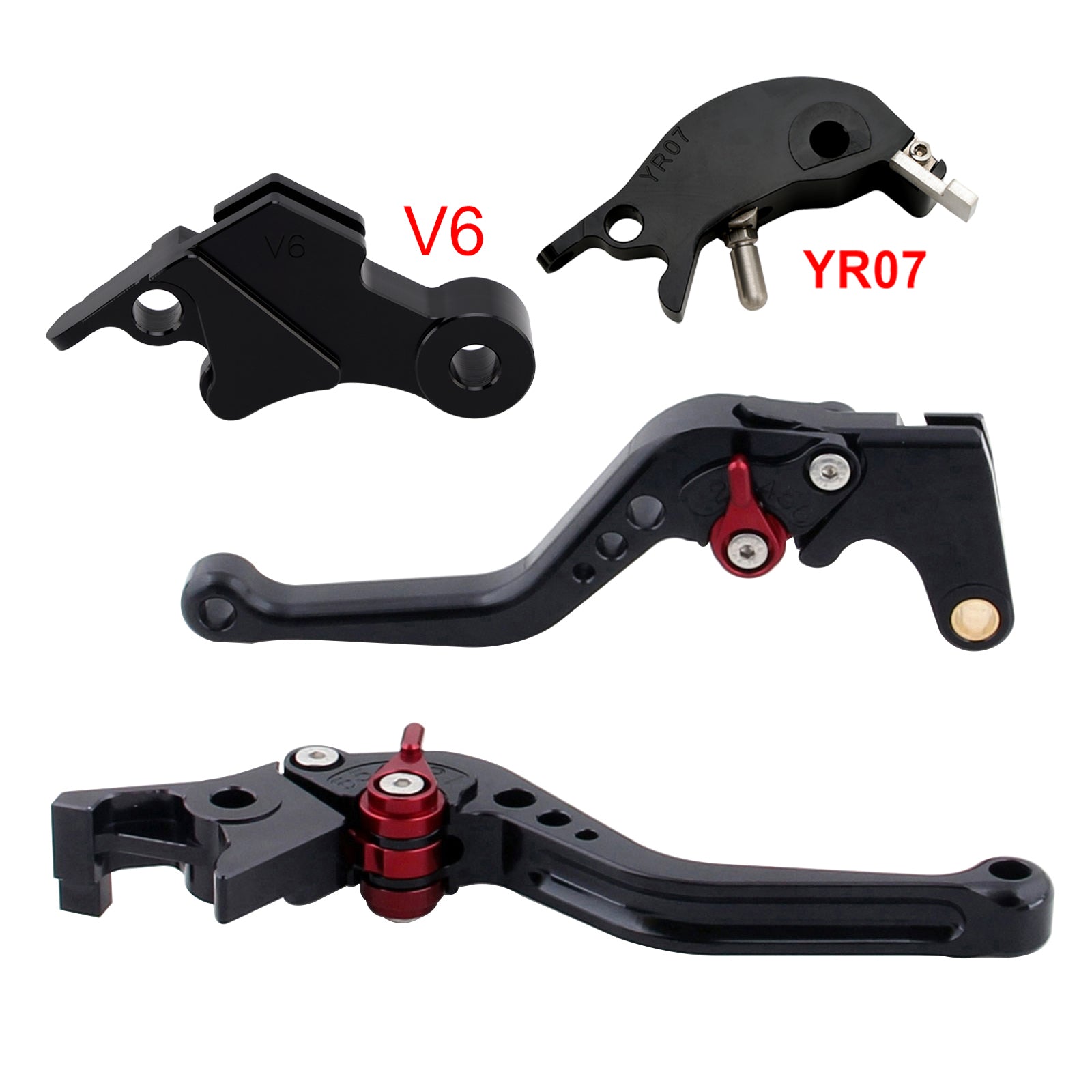 Nouveau levier de frein et d'embrayage court compatible avec YAMAHA XSR900 XSR900GP MT-09 MT-09SP 24-25