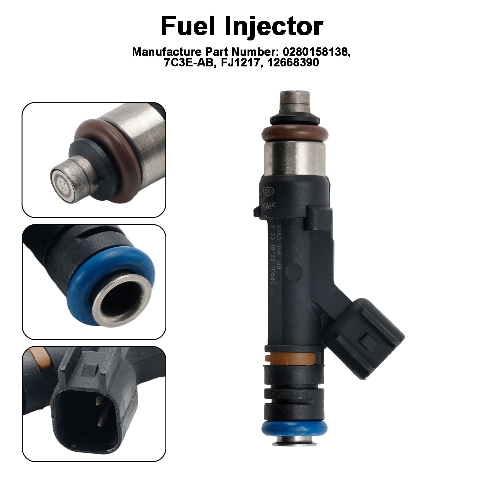 1 injecteur de carburant 0280158138 pour Ford F150 F-150 5.4L 2007-2009 E150 E250