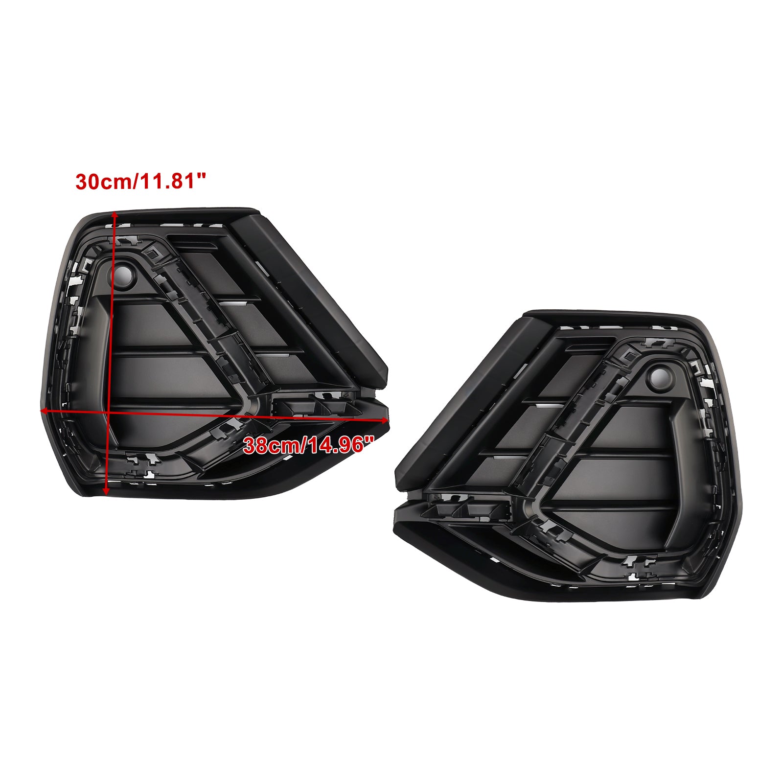 Glanzend zwarte voorbumpergrille voor Audi Q3 S-Line 2019-2022 (2 stuks)