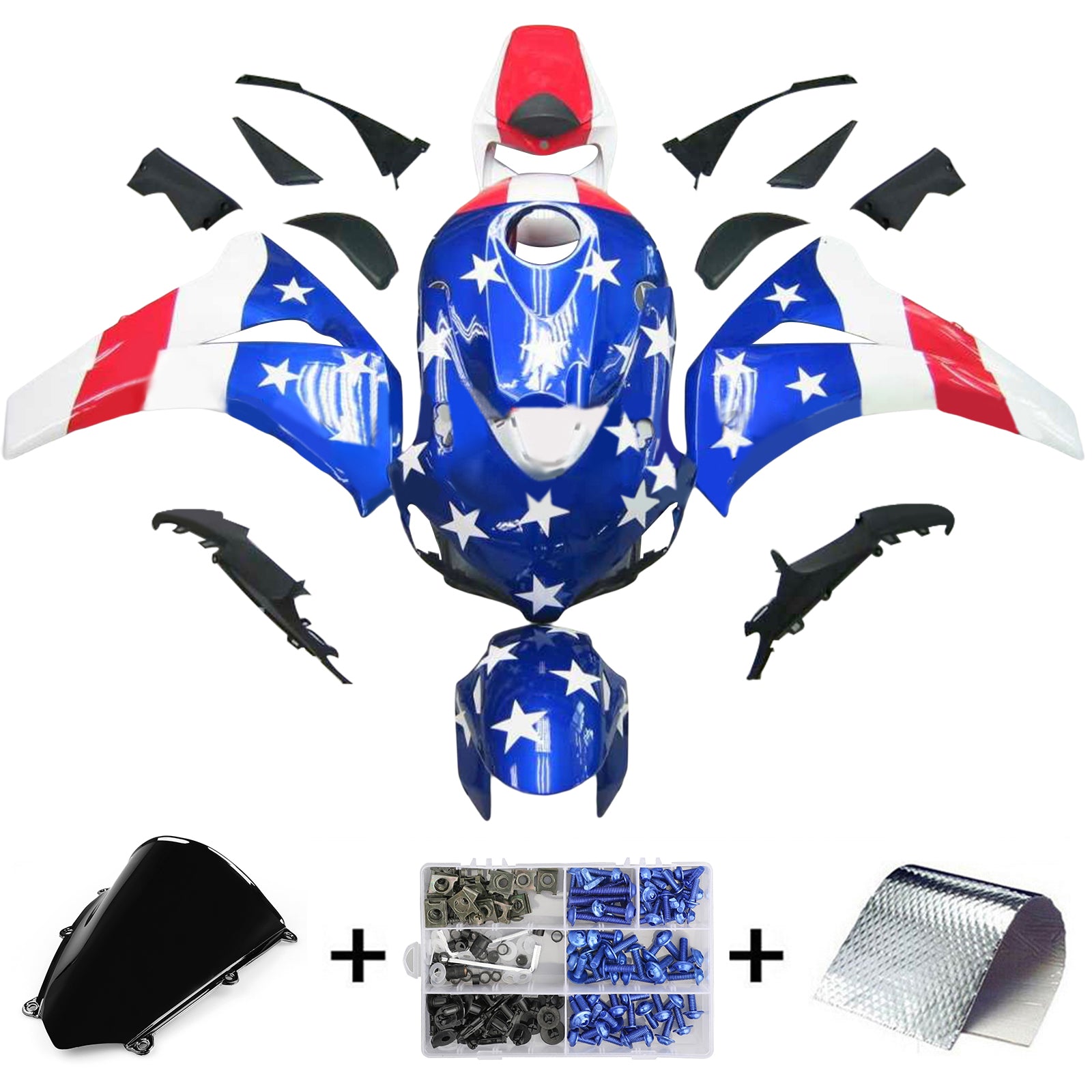 Kit de carénage injecté en plastique ABS pour Honda CBR1000RR 2008-2011