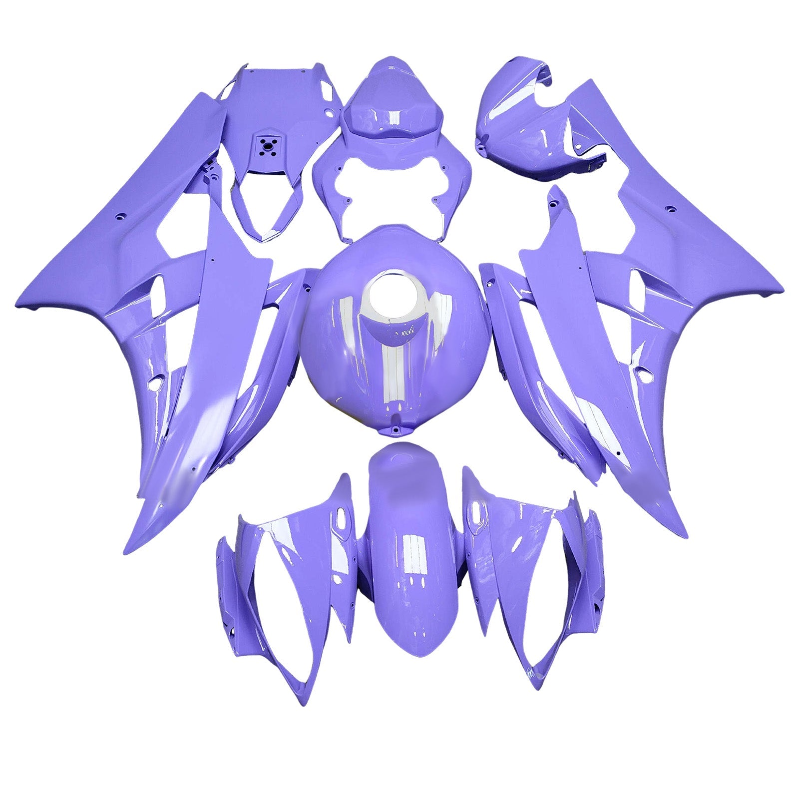 Kit de carénage injecté en plastique ABS pour Yamaha YZFR6 YZF-R6 2006-2007