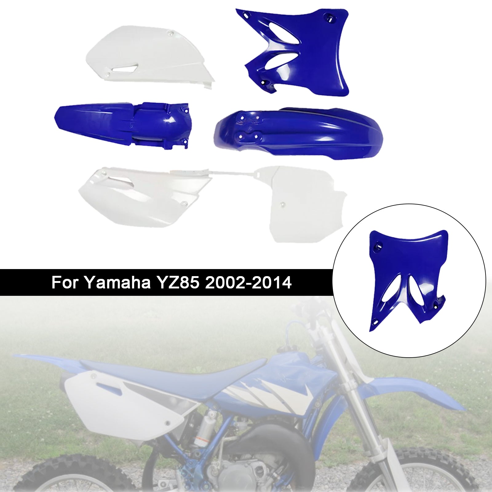 Kit de carénage de garde-boue en plastique pour Yamaha YZ85 2002-2014