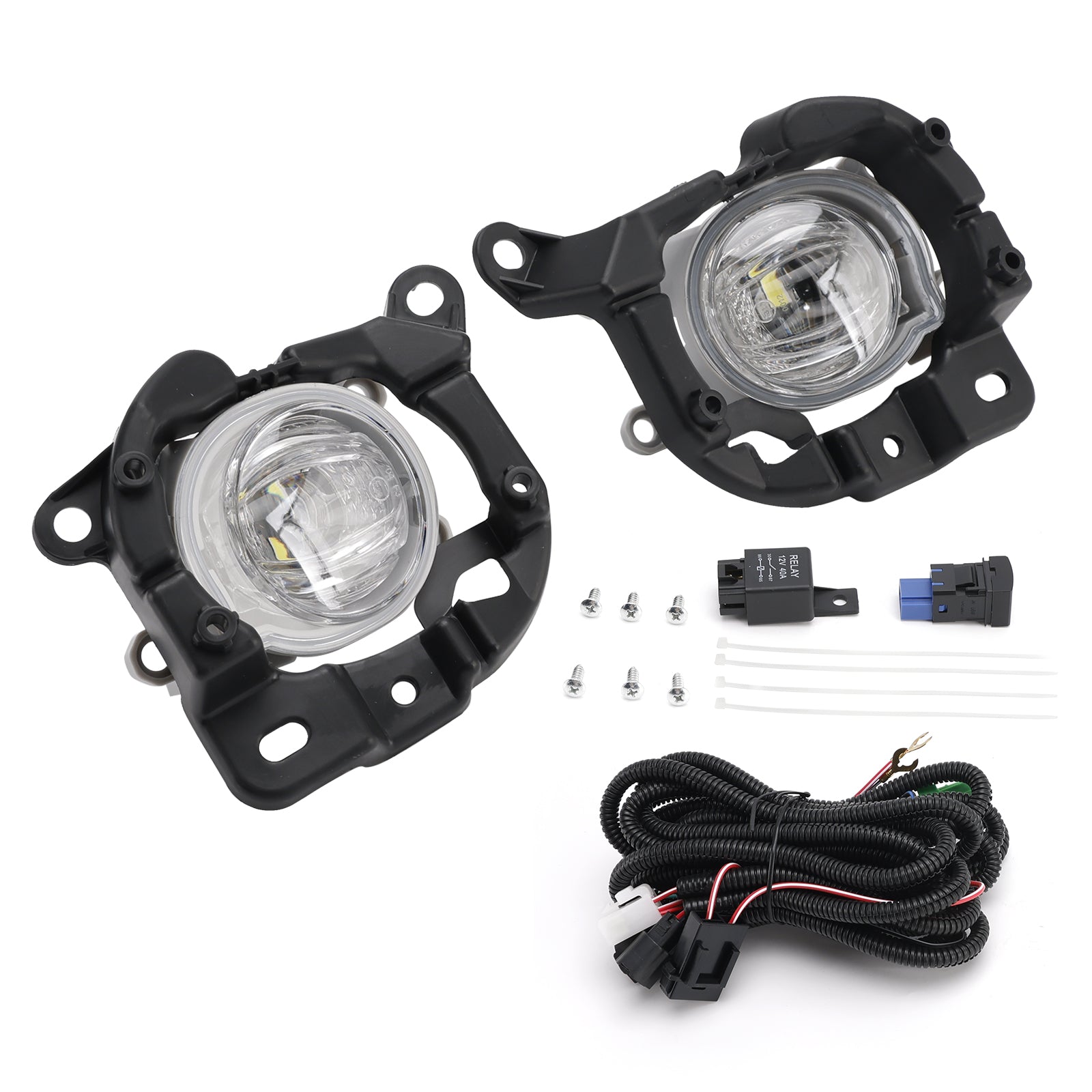 Feux antibrouillard à LED avec interrupteur pour pare-chocs (paire) pour Toyota Venza 2021-2024 (réf. TO1038271)