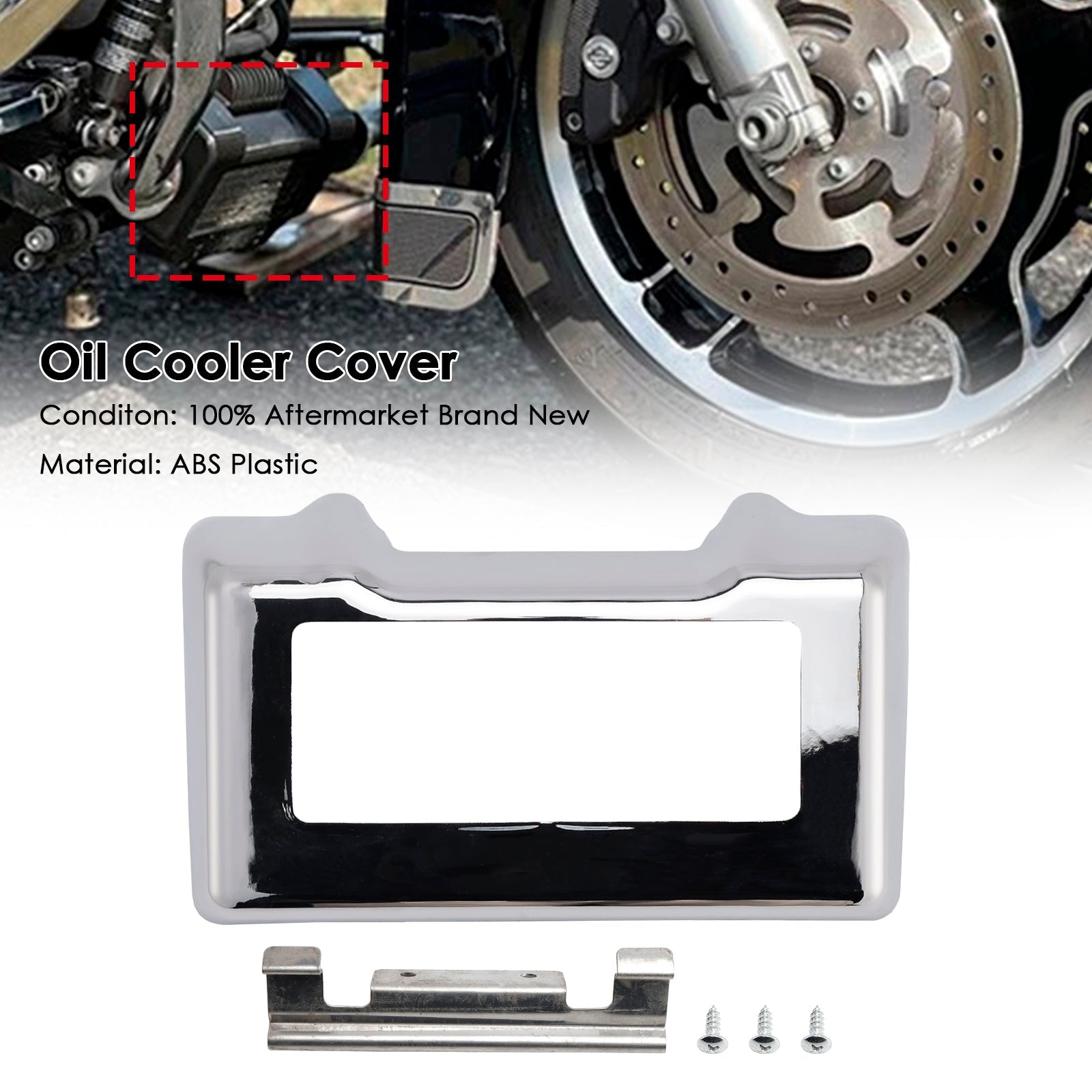 Couvercle de refroidisseur d'huile compatible avec les modèles Touring Road King et Street Glide 2011-2016