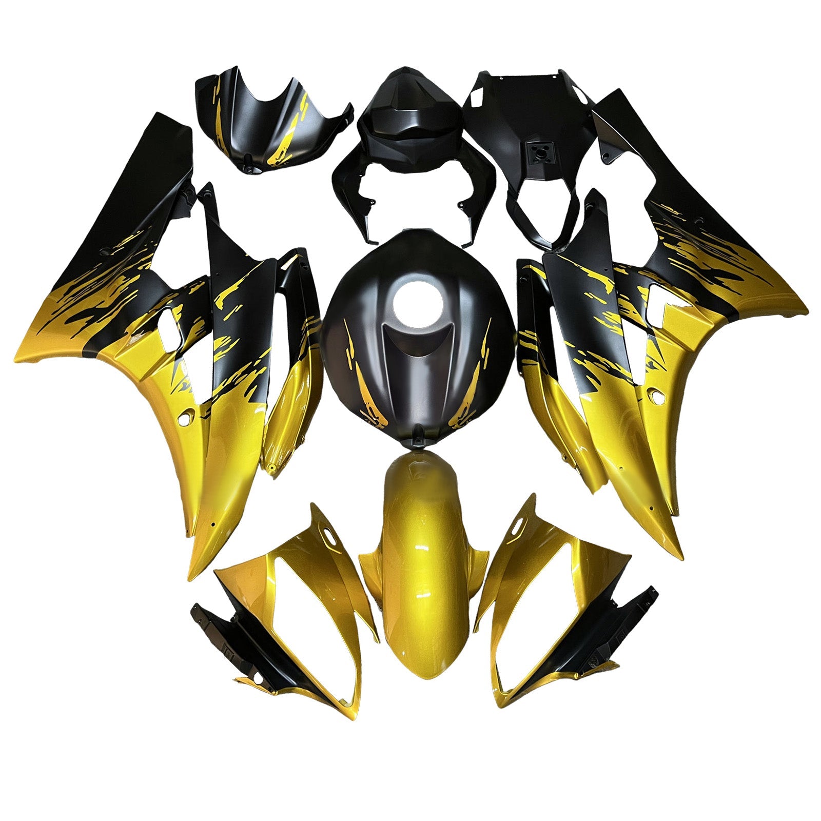 Kit de carénage injecté en plastique ABS pour Yamaha YZFR6 YZF-R6 2006-2007