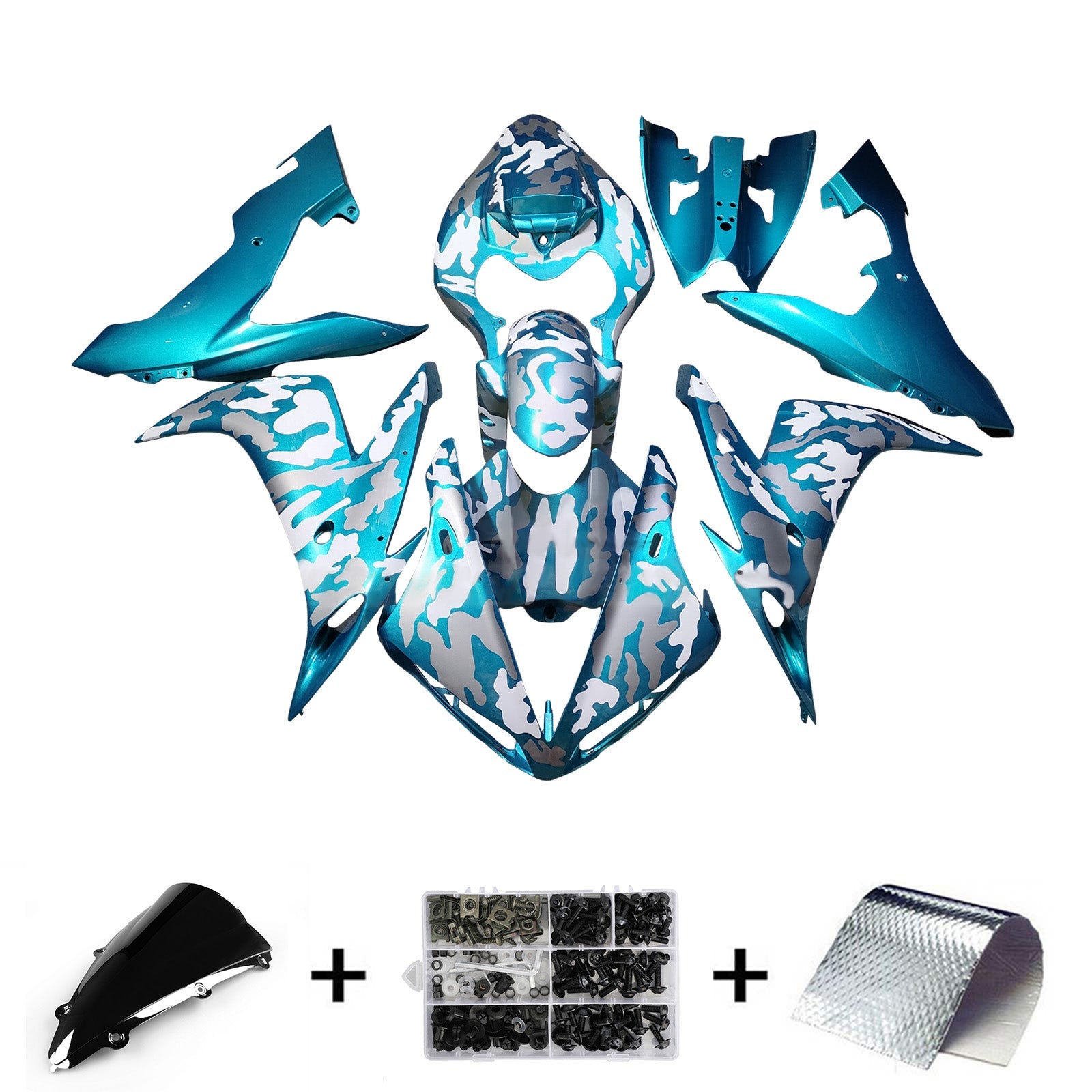 Kit carenatura iniettata in plastica ABS per Yamaha YZFR1 YZF-R1 2004-2006