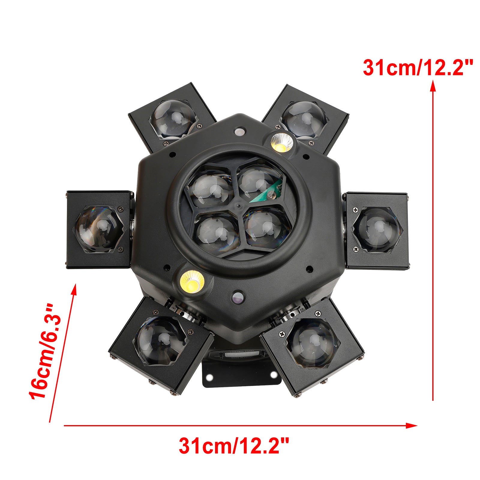 Lumière Stroboscopique À Tête Mobile 10 LED RGBW Éclairage Scène Laser DMX Disco