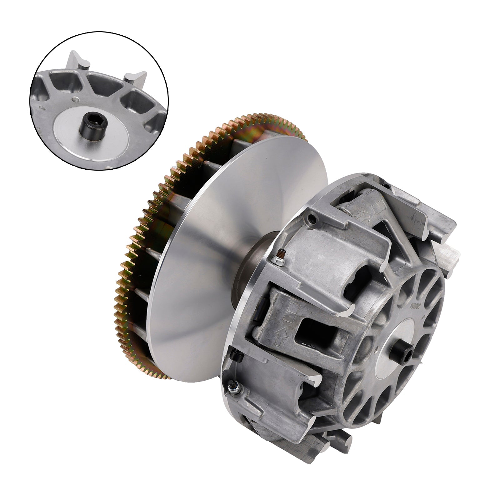 Conjunto de polea variadora de embrague delantero azul para Can-Am Quest 500 2002 : 711280155, 420280522, 711280147