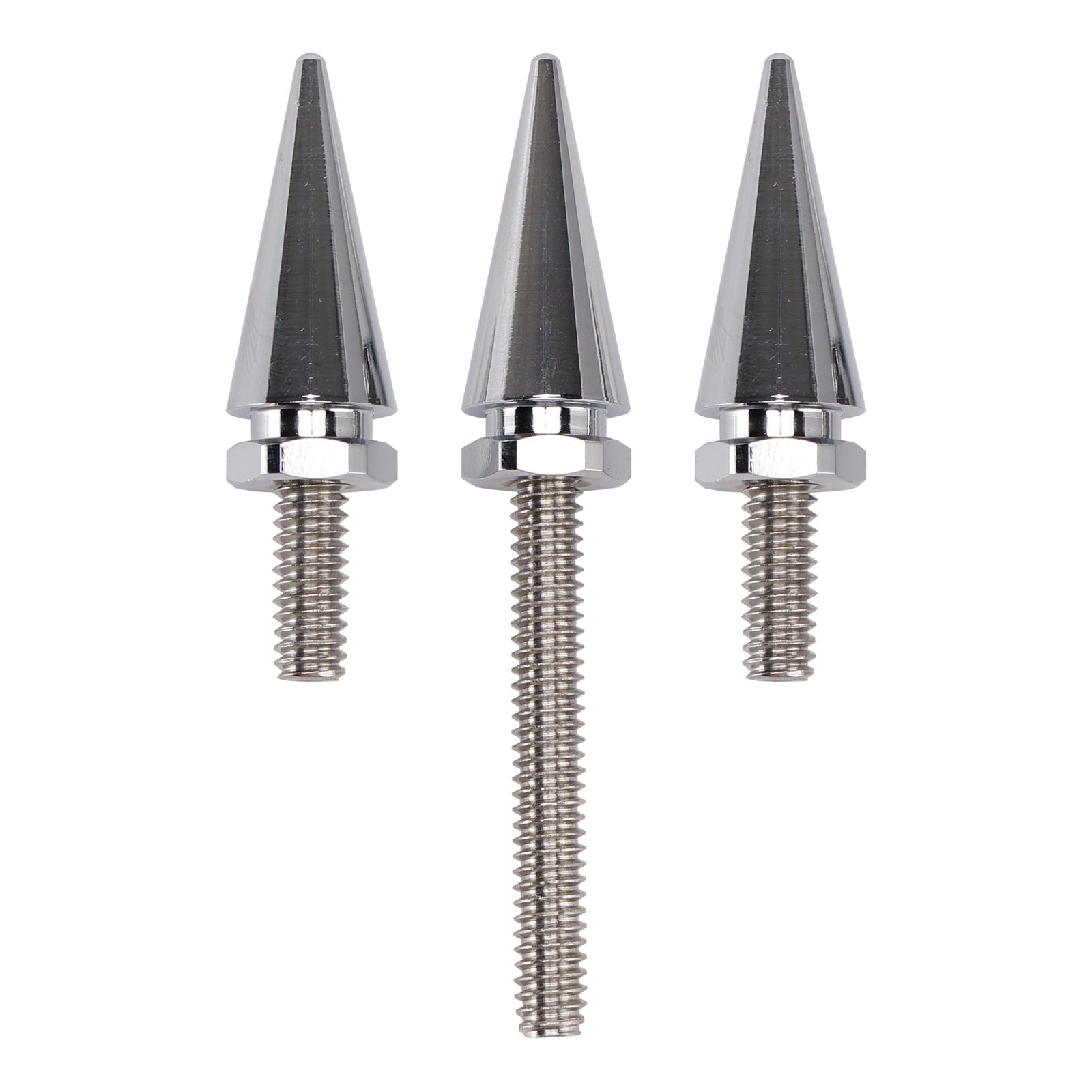 3 zilveren windschermbouten met spijkers voor 14-25 Electra Glide, Tri Glide en Street Glide