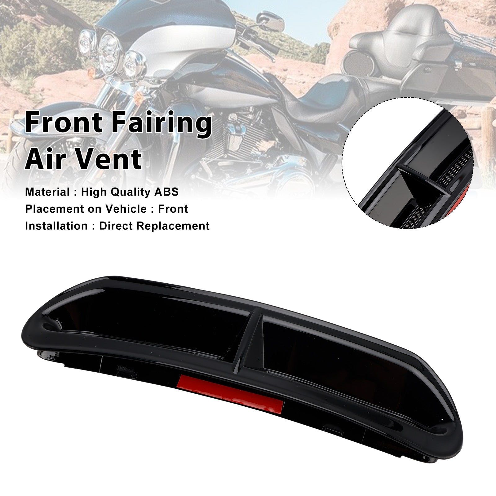 Etuosan tuuletusaukon verhoilu Touring Street Glide Electra Glide 2014-2024