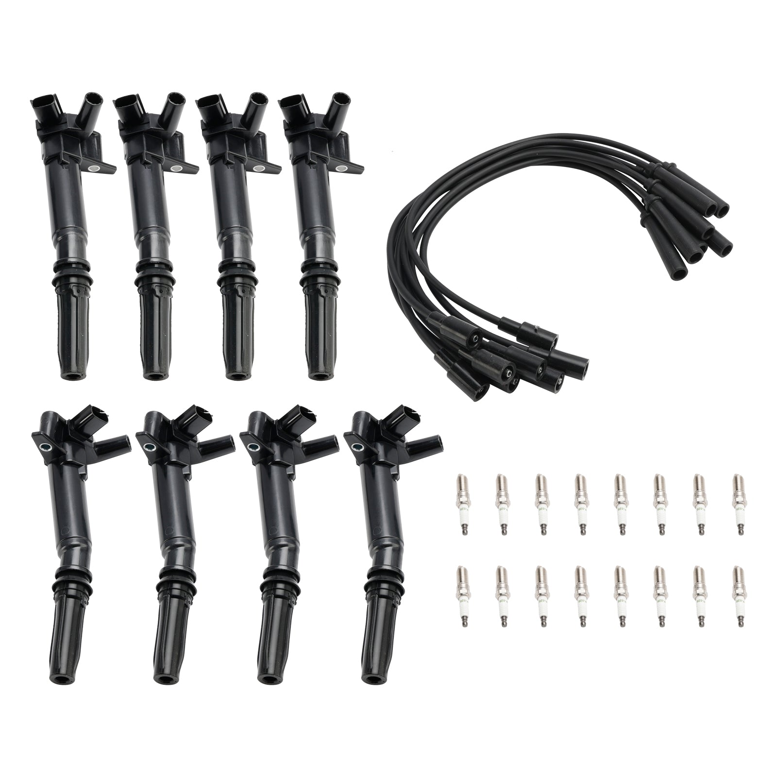 8 bobine di accensione + 16 candele + 8 cavi UF631 UF639 per Ford F150 6.2L 10-17