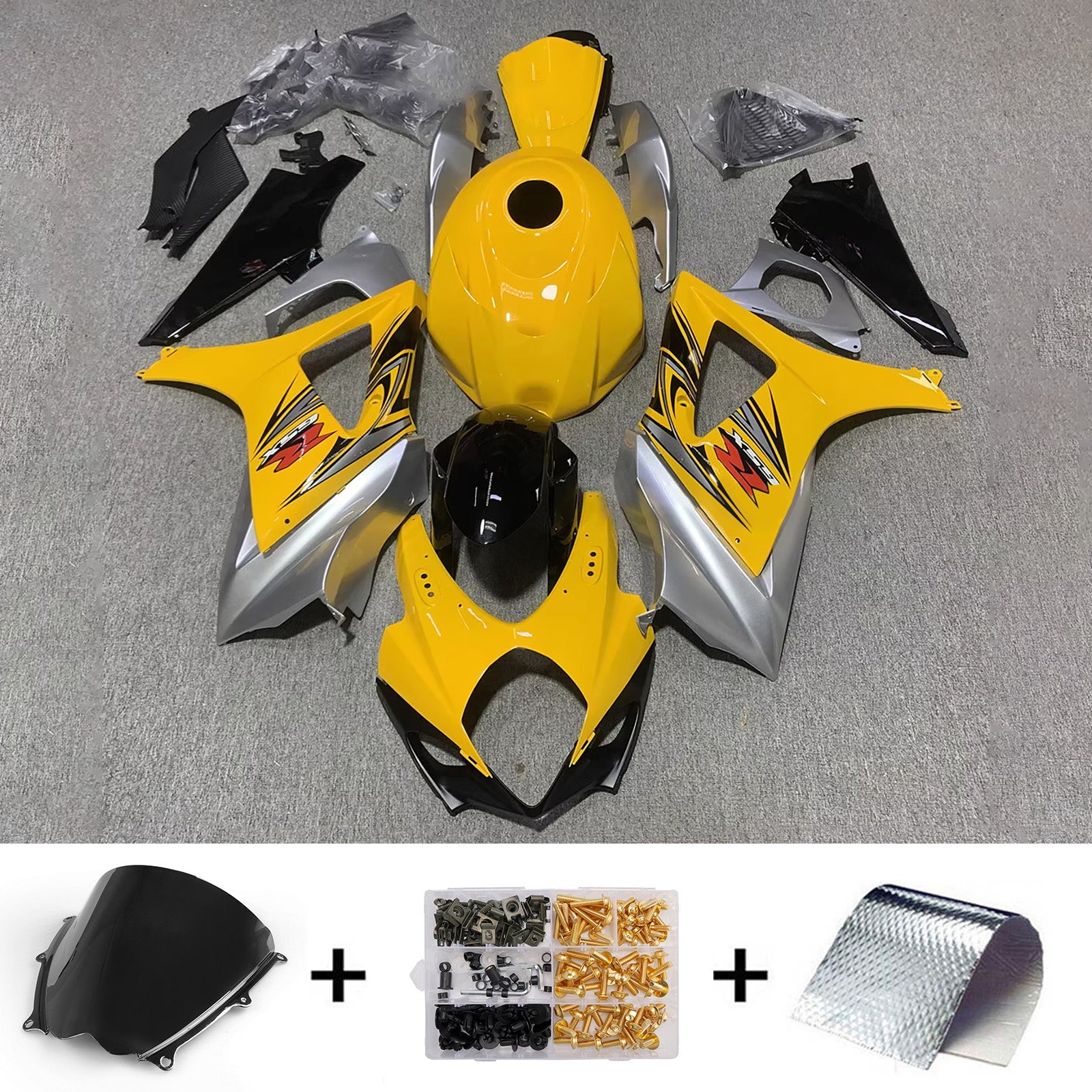 Kit de carénage injecté en plastique ABS pour Suzuki GSXR1000 2007-2008 K7