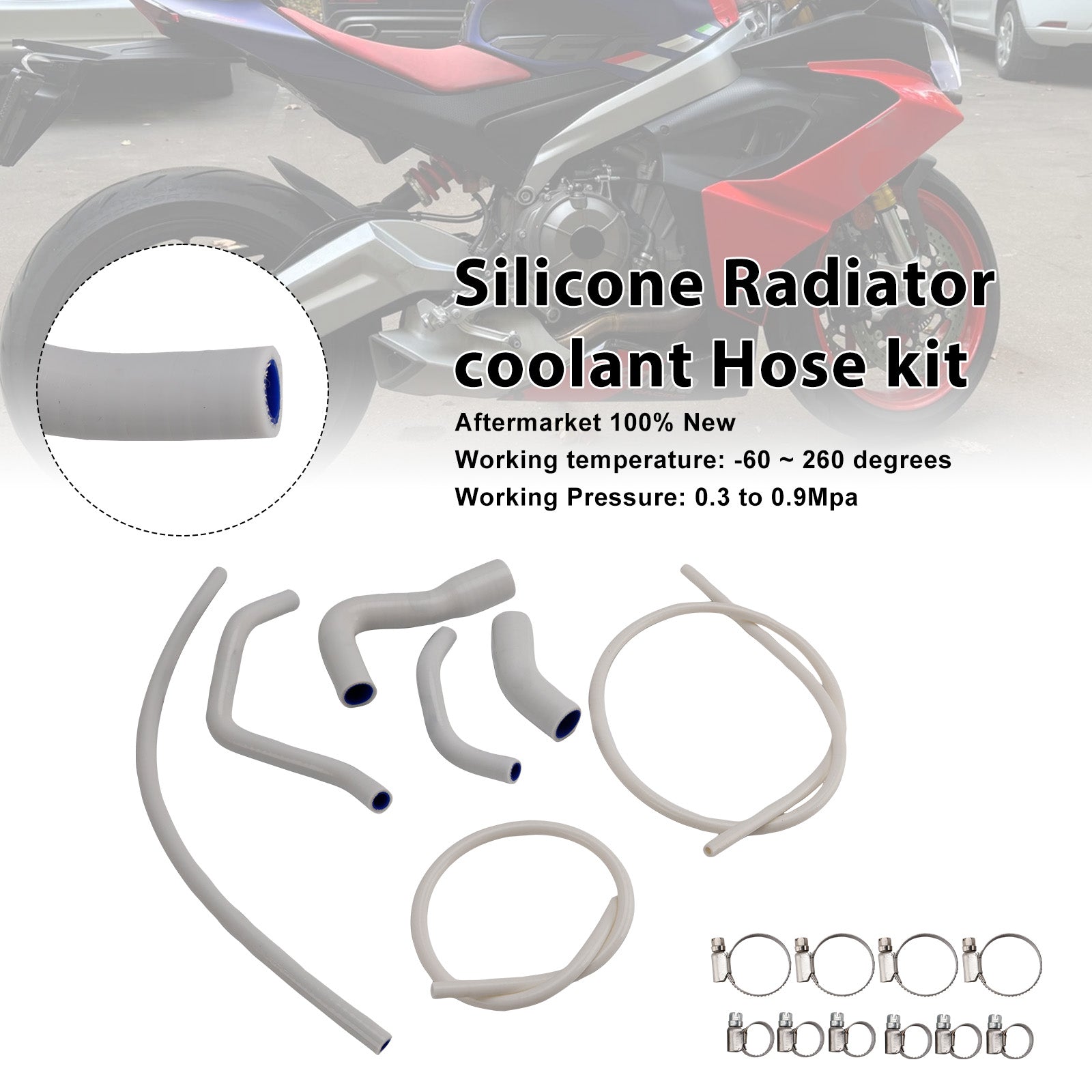 Durite de refroidissement en silicone pour radiateur Aprilia RS 660 (2021-2025)