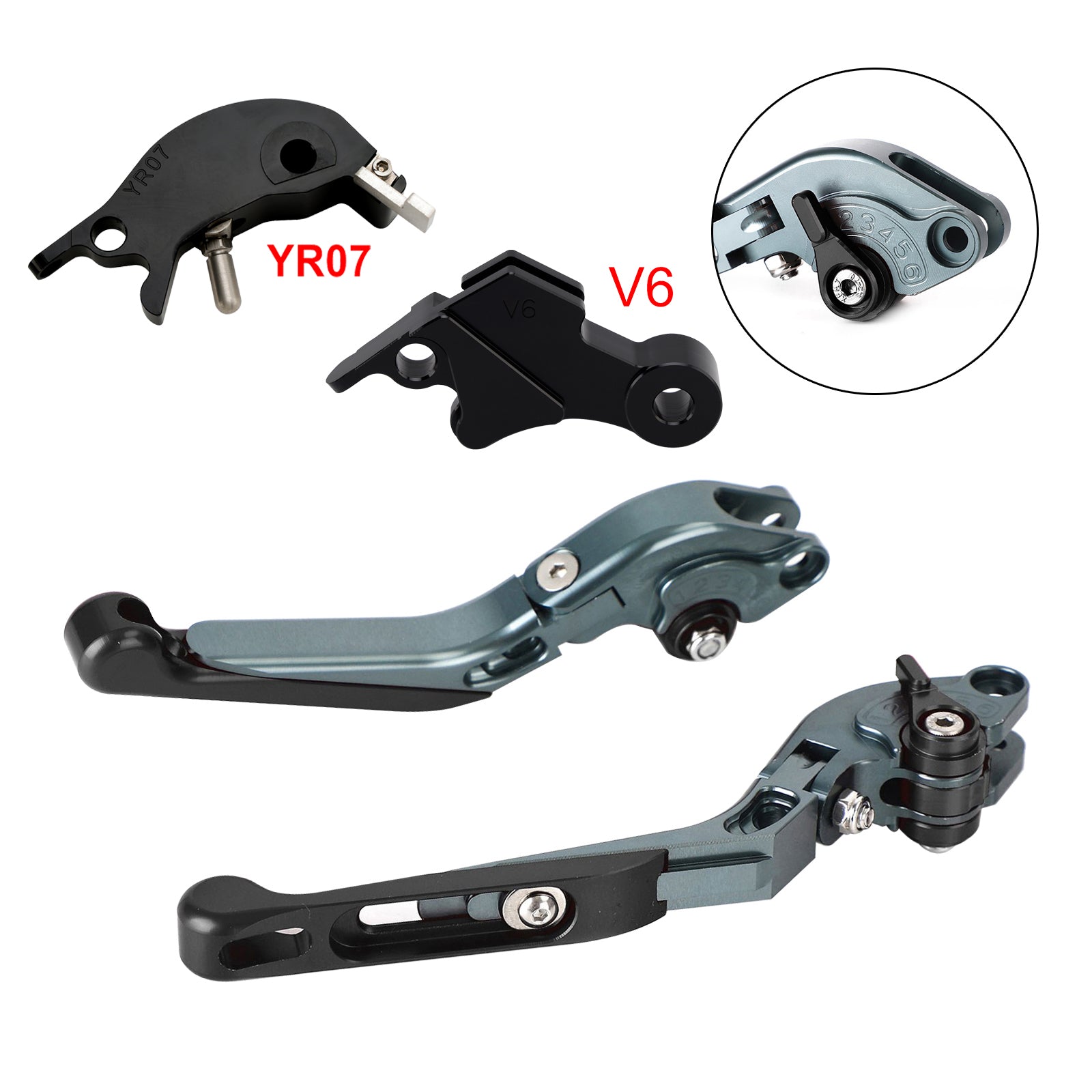 Levier de frein et d'embrayage réglable compatible avec YAMAHA XSR900 XSR900GP MT-09 2024-2025