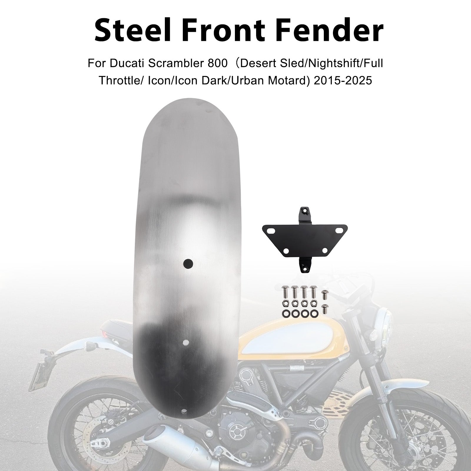 Stalen voorspatbord voor Ducati Scrambler 1100 800 2015-2025