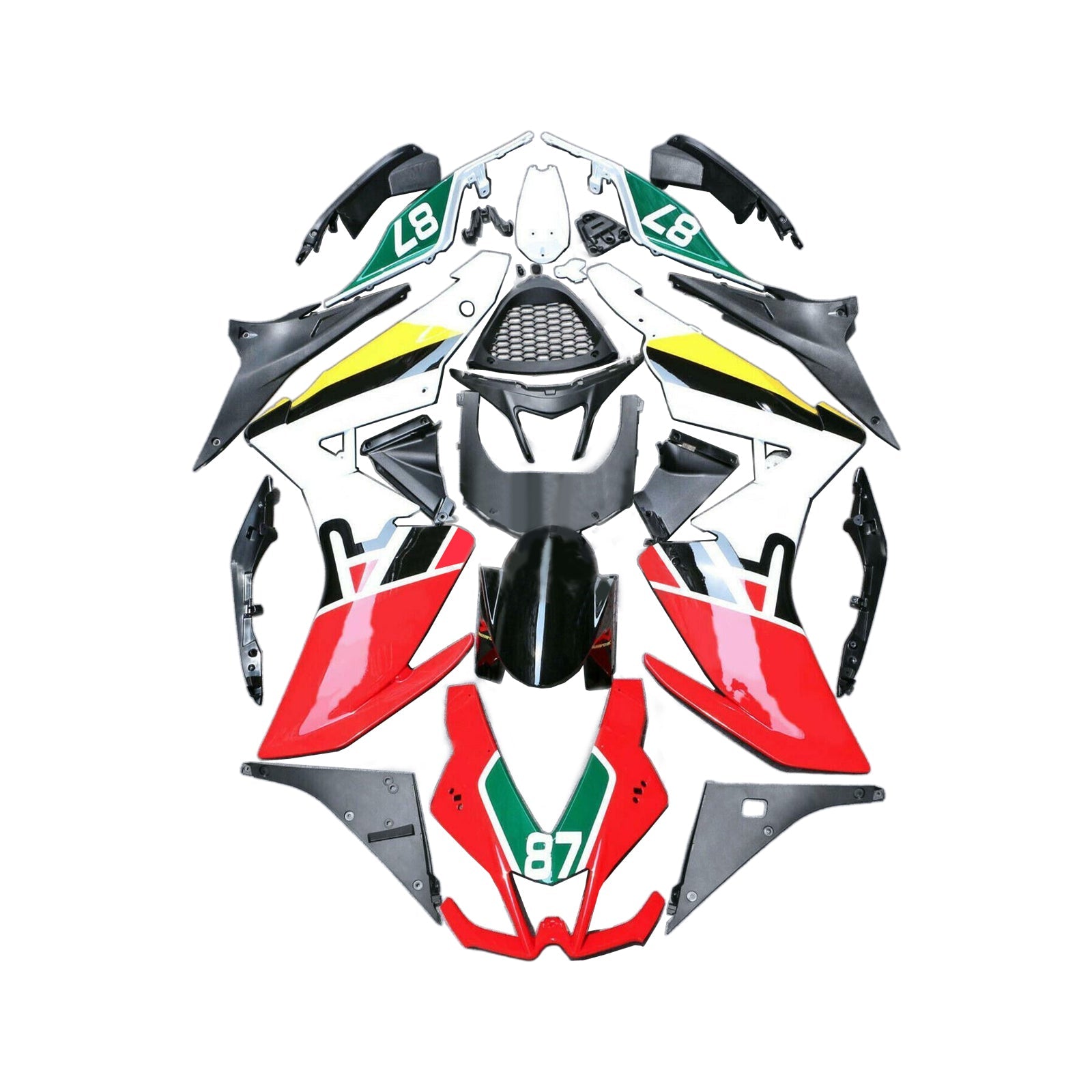 Amotopart Aprilia RSV4 1000 2009-2015 Kit carena carrozzeria in plastica ABS