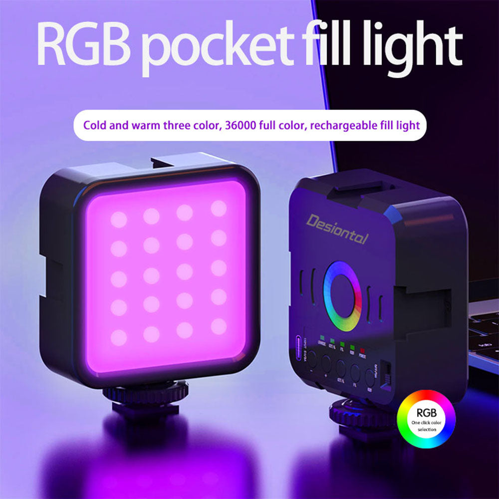 RVB polychrome 3000-9000K LED lumière vidéo photographie lampe remplissage VLog
