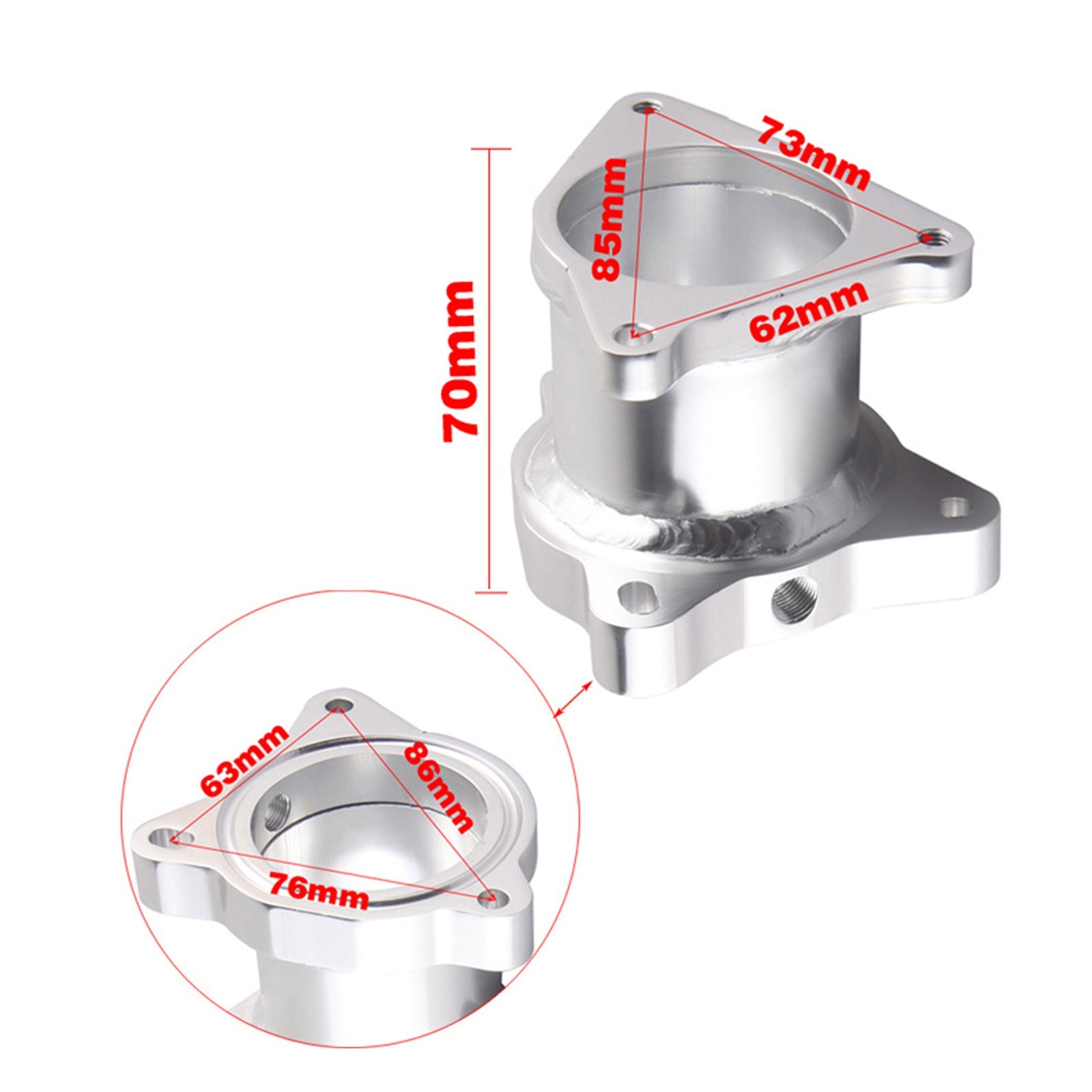 VW Tiguan-CBAA 136, CBAB 140, CBBA 163, CBBB 170 2.0 16v moteurs à rampe commune (CR) Kit de tuyau de vanne de suppression EGR