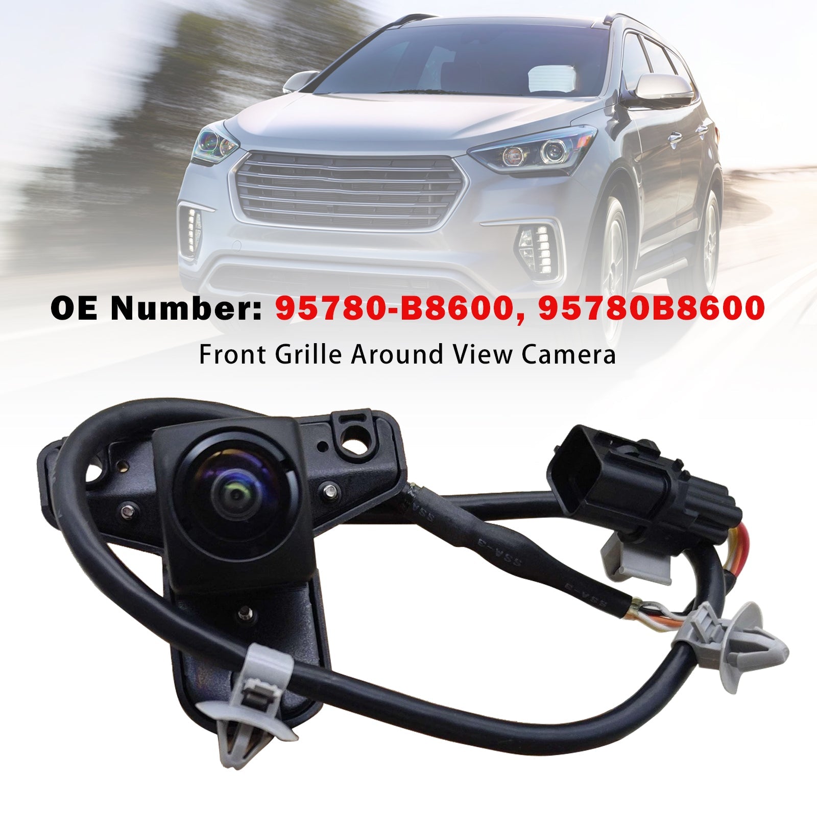 Caméra de vue panoramique de calandre avant 95780B8600 pour Hyundai Santa Fe 17-19