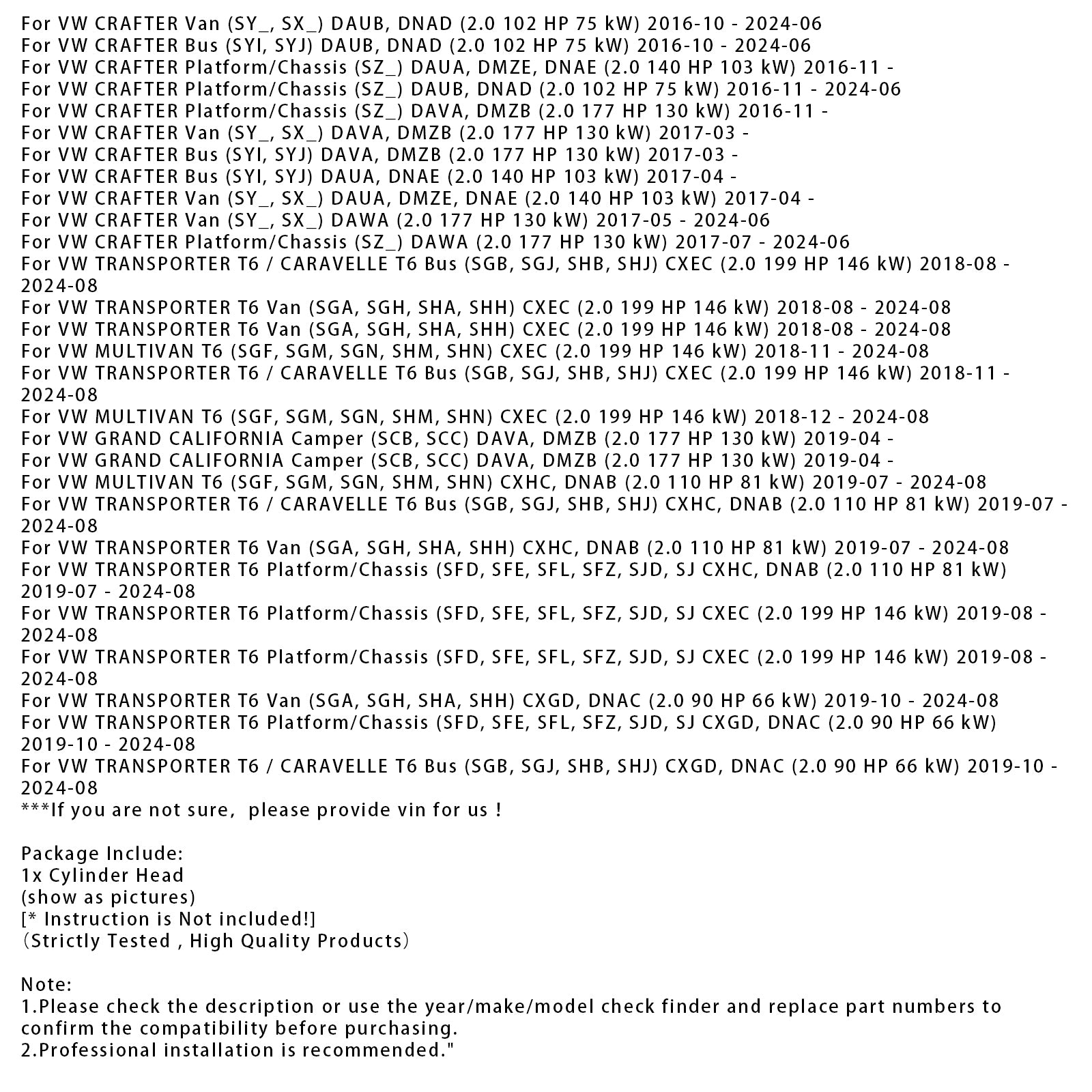 Głowa cylindra 908334 908434 dla VW Audi Skoda Seat 2.0L TDI