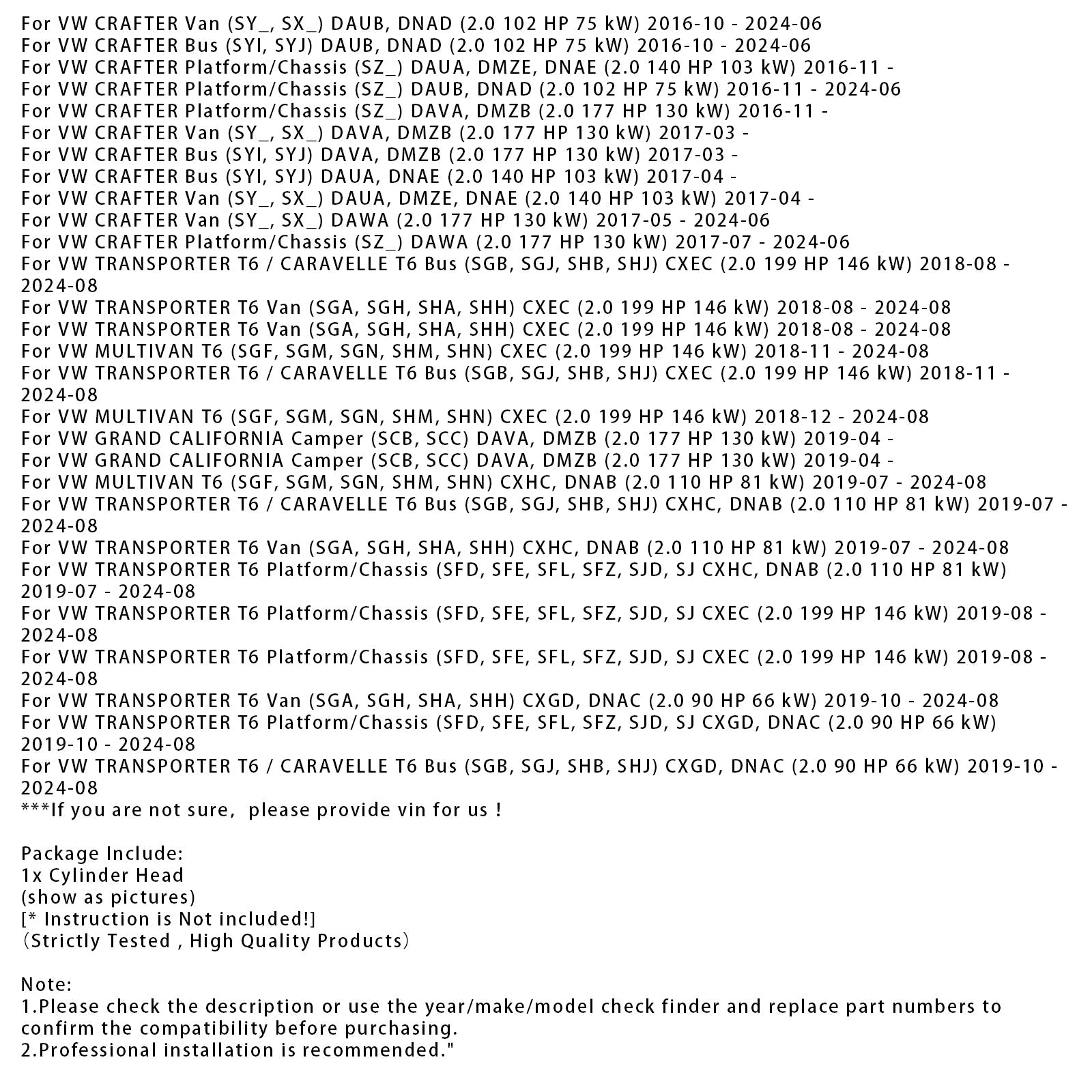 Culata 908334 908434 para VW Audi Skoda SEAT 2.0l TDI