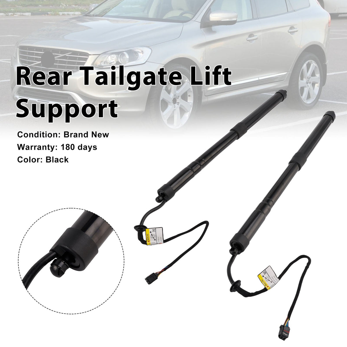 Vérin à gaz électrique de hayon arrière (2 pièces) pour Volvo XC60 Asie (2015-2017) - Référence : 31457566