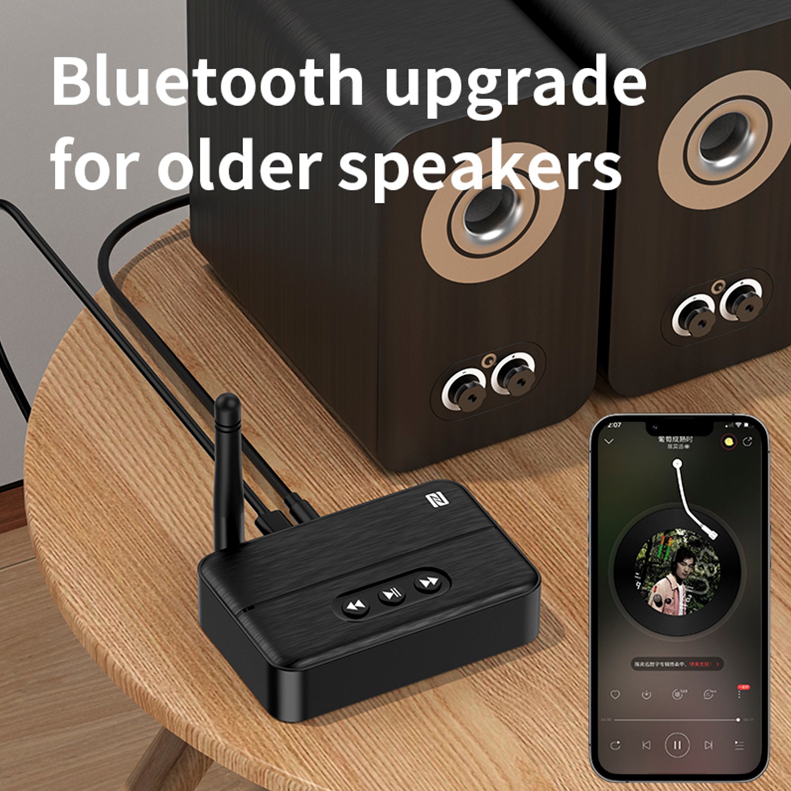 Récepteur audio NFC Bluetooth 5.4, amplificateur AUX/RCA, clé USB pour écouter de la musique