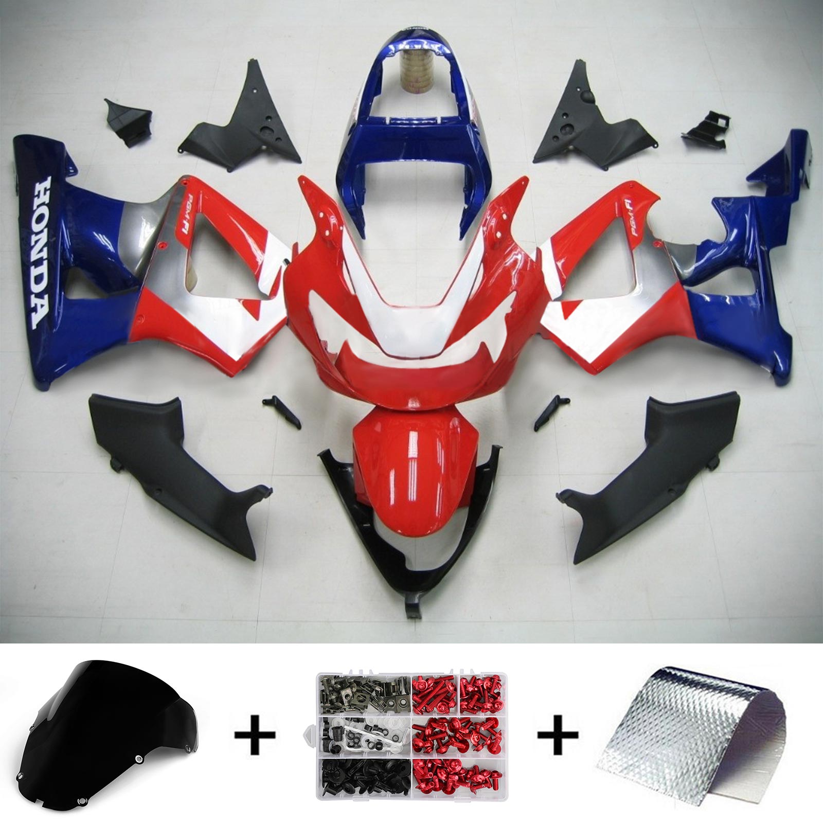 2000-2001 Honda CBR929RR Kit de carénage d'injection Bodywork Abs en plastique