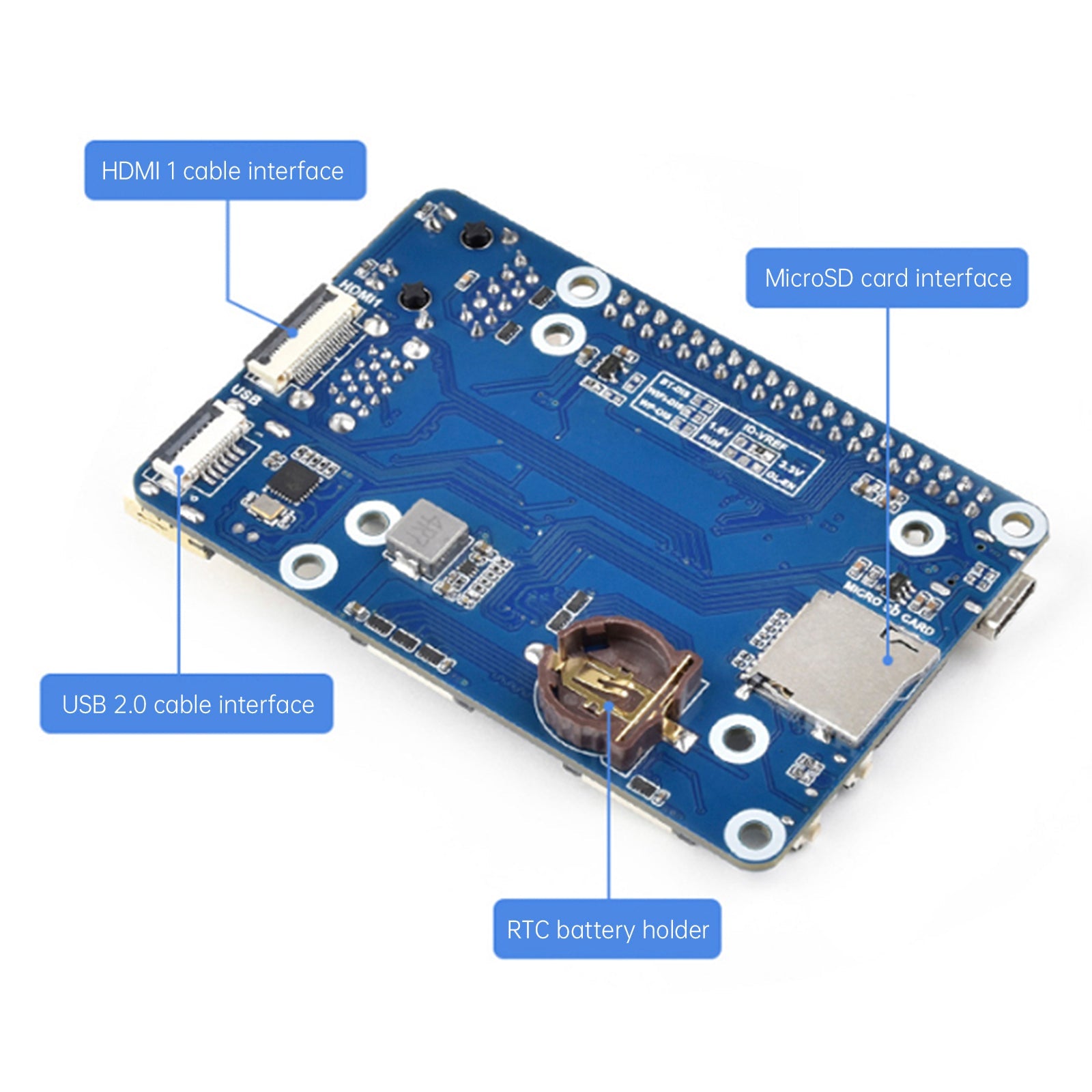 Carte d'extension Raspberry Pi Compute Module 5 ; carte principale du module de calcul CM5