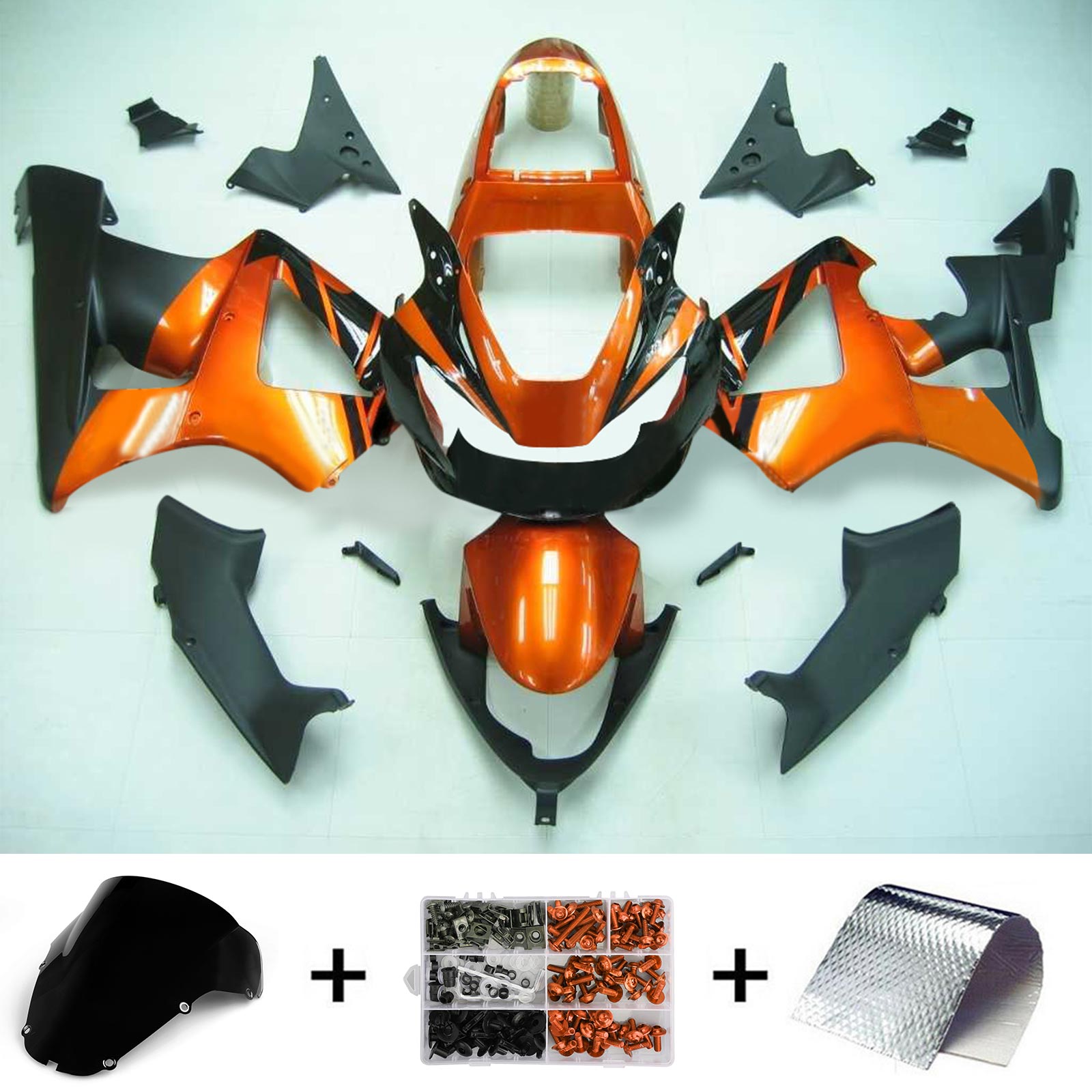 2000-2001 Honda CBR929RR Kit de carenado de carrocería de inyección de plástico ABS