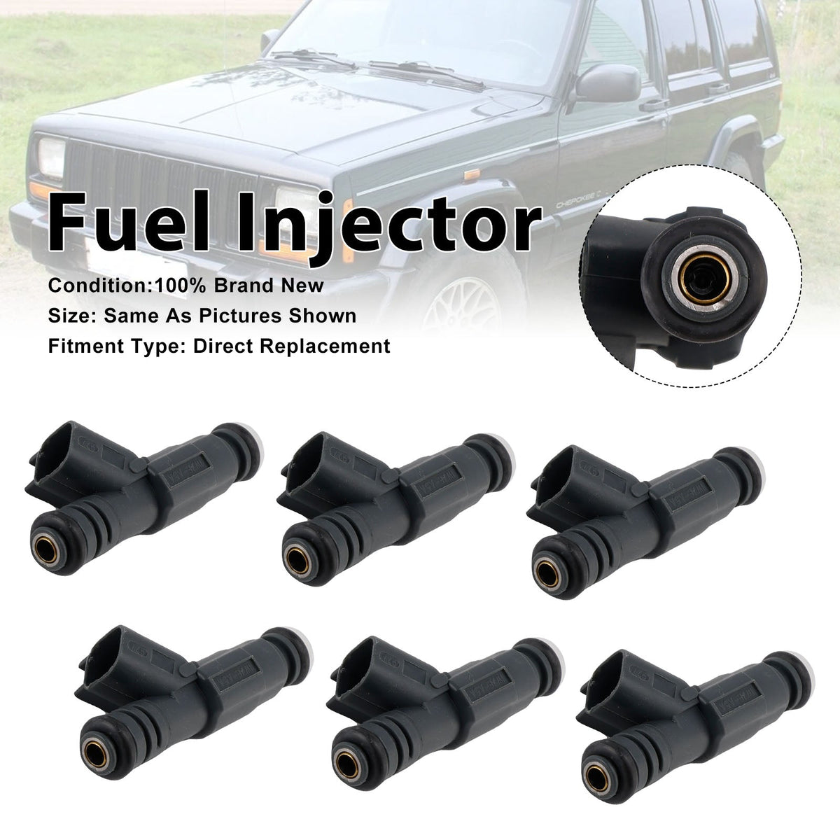 6 injektorjev goriva za Jeep Cherokee 1999-2000 TJ L4 1999-2002 0280156048
