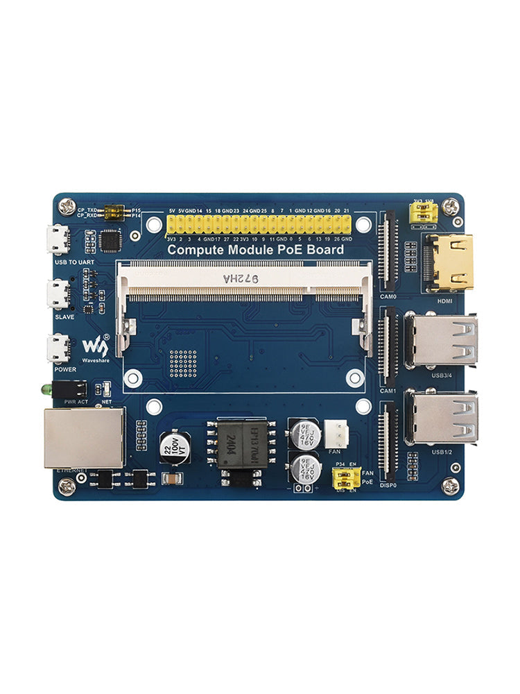 Carte d'extension du module de calcul Raspberry Pi CM4S/CM3 Alimentation POE de base