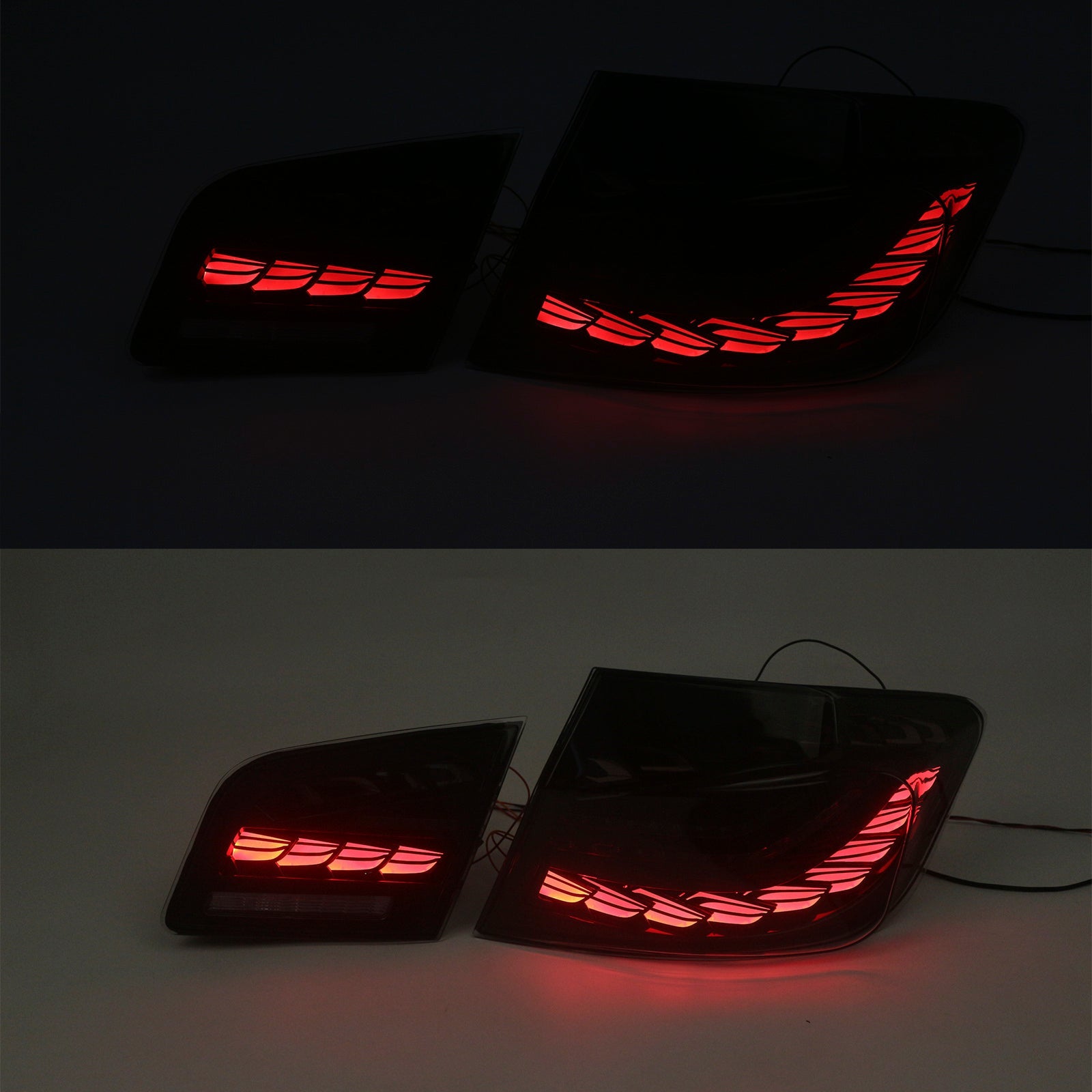 Luci posteriori a LED fumo per BMW Serie 5 di 6a generazione (2010-2016) (5F10, F18, M5, L&R)
