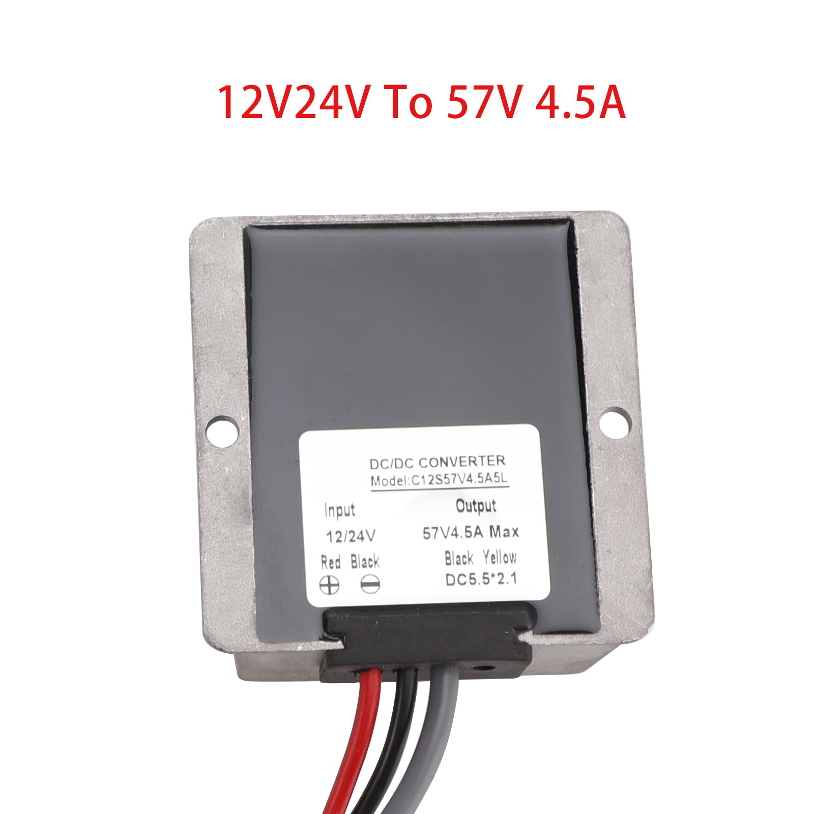 Mini-spanningsboostconverter, 12V/24V naar 57V DC-voedingskabel, 4,5A, 256W